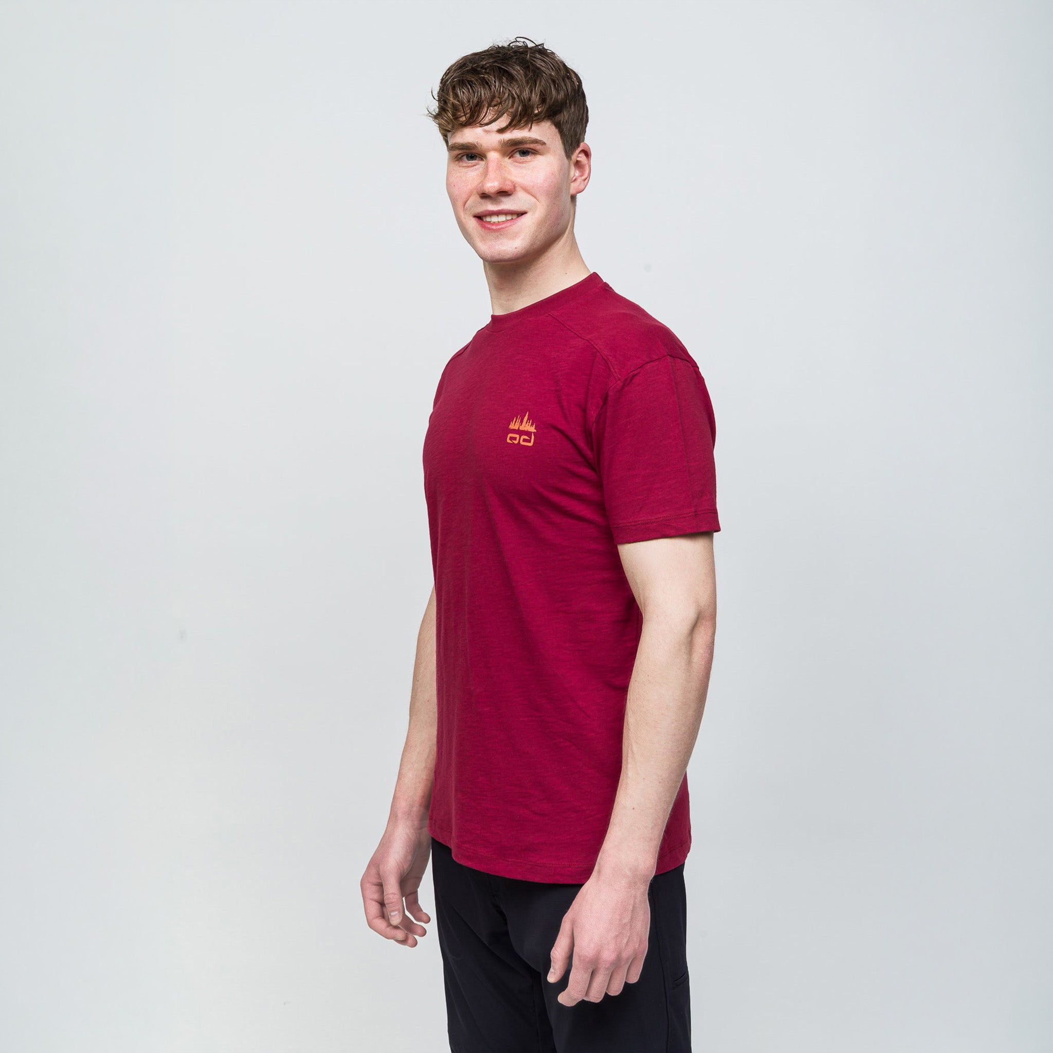 Traveller T-Shirt %100 Pamuk Printed | Bordo