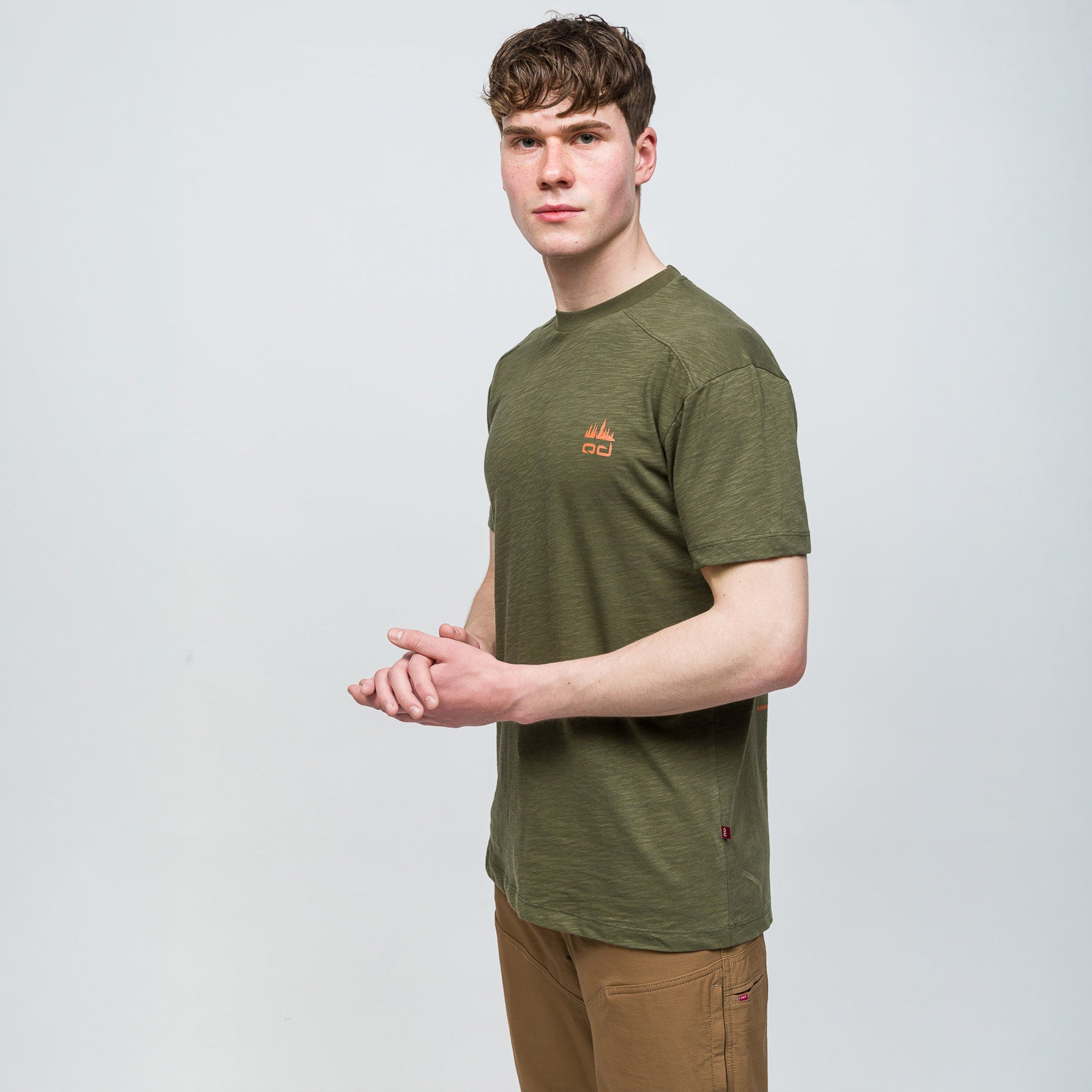 Traveller T-Shirt %100 Pamuk Printed | Haki