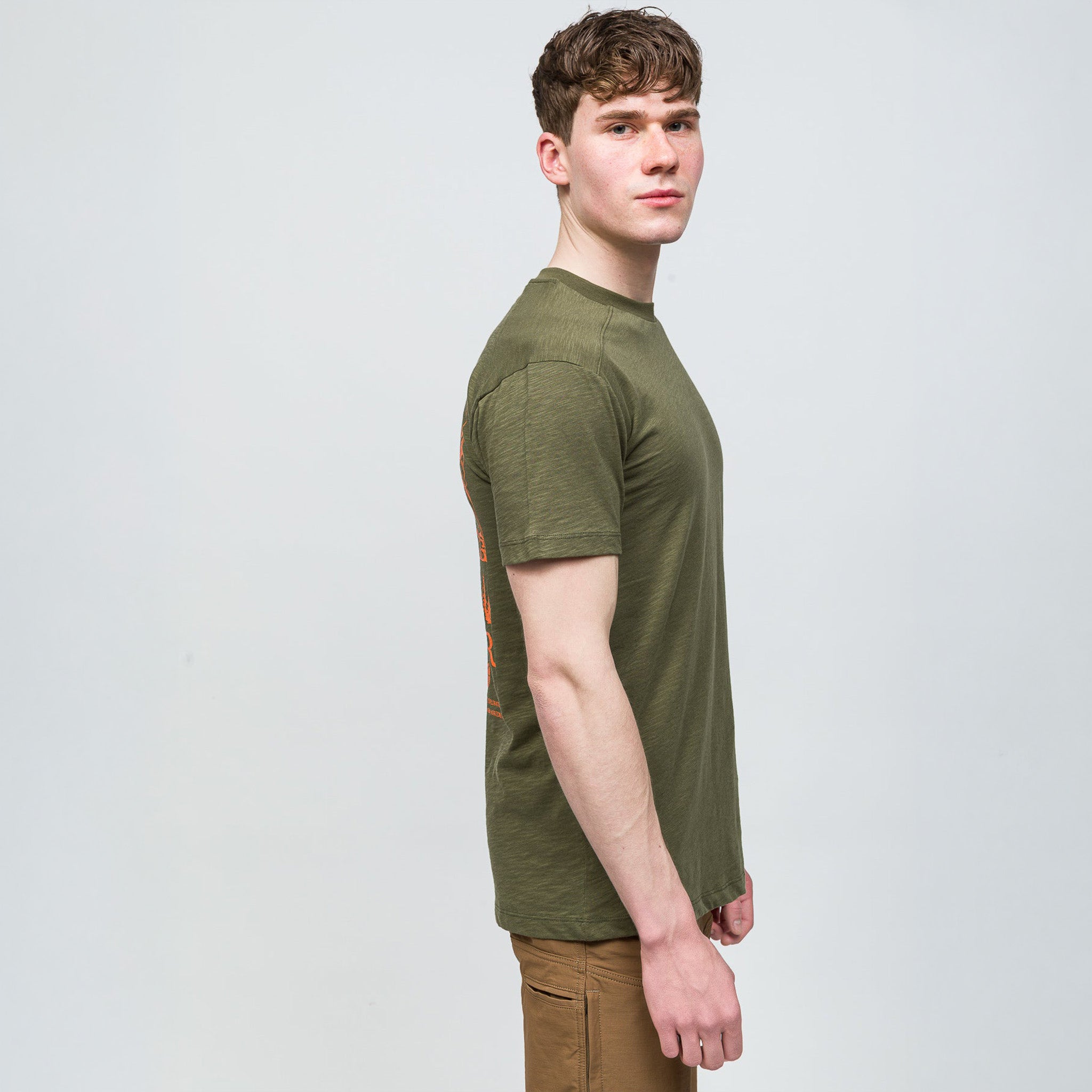 Traveller T-Shirt %100 Pamuk Printed | Haki