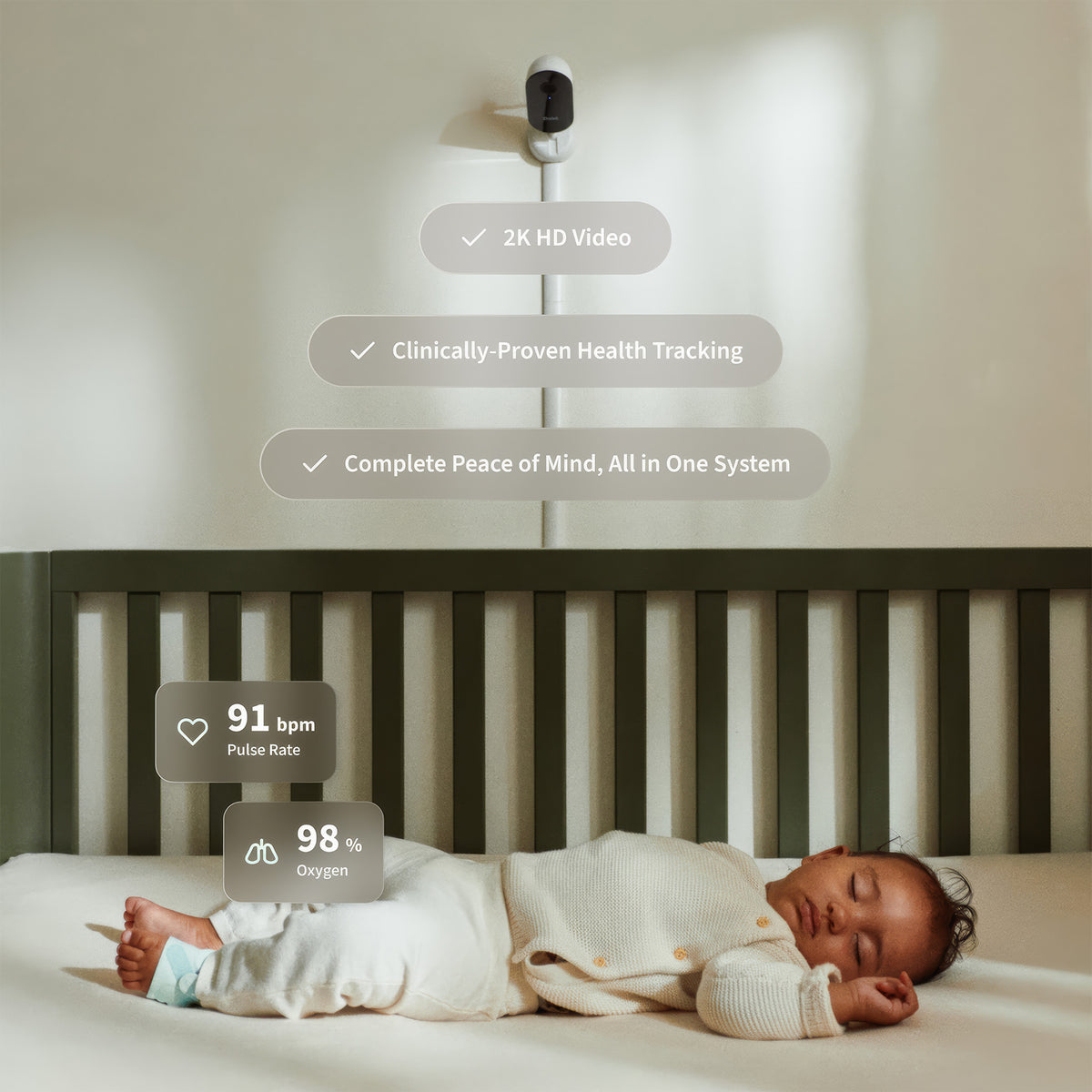 Owlet Dream Duo™ İkili Set - Dream Sock™ Akıllı Çorap (Nane Yeşili) + Dream Sight™ Kamera