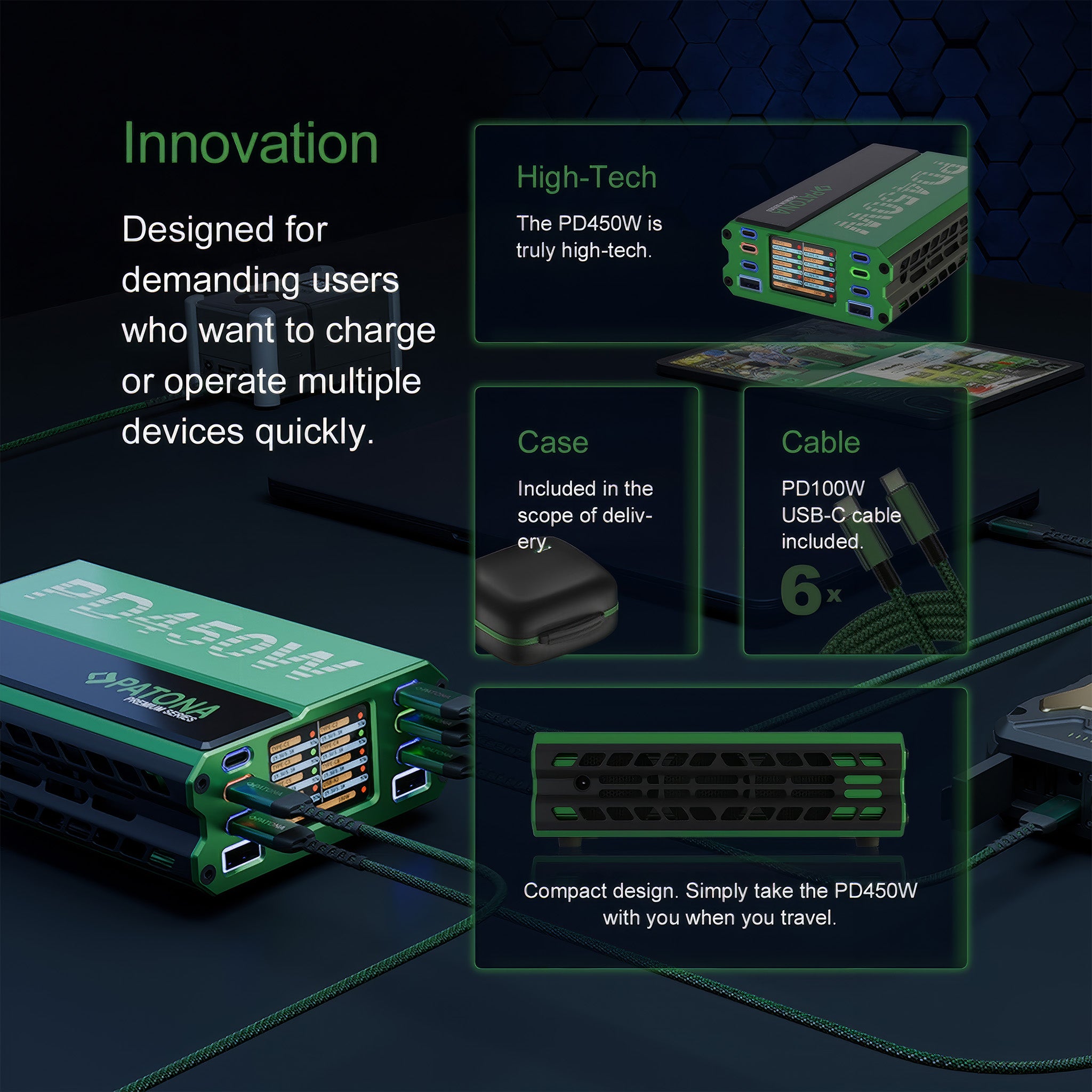 Premium PD450W | Multiport Şarj Cihazı