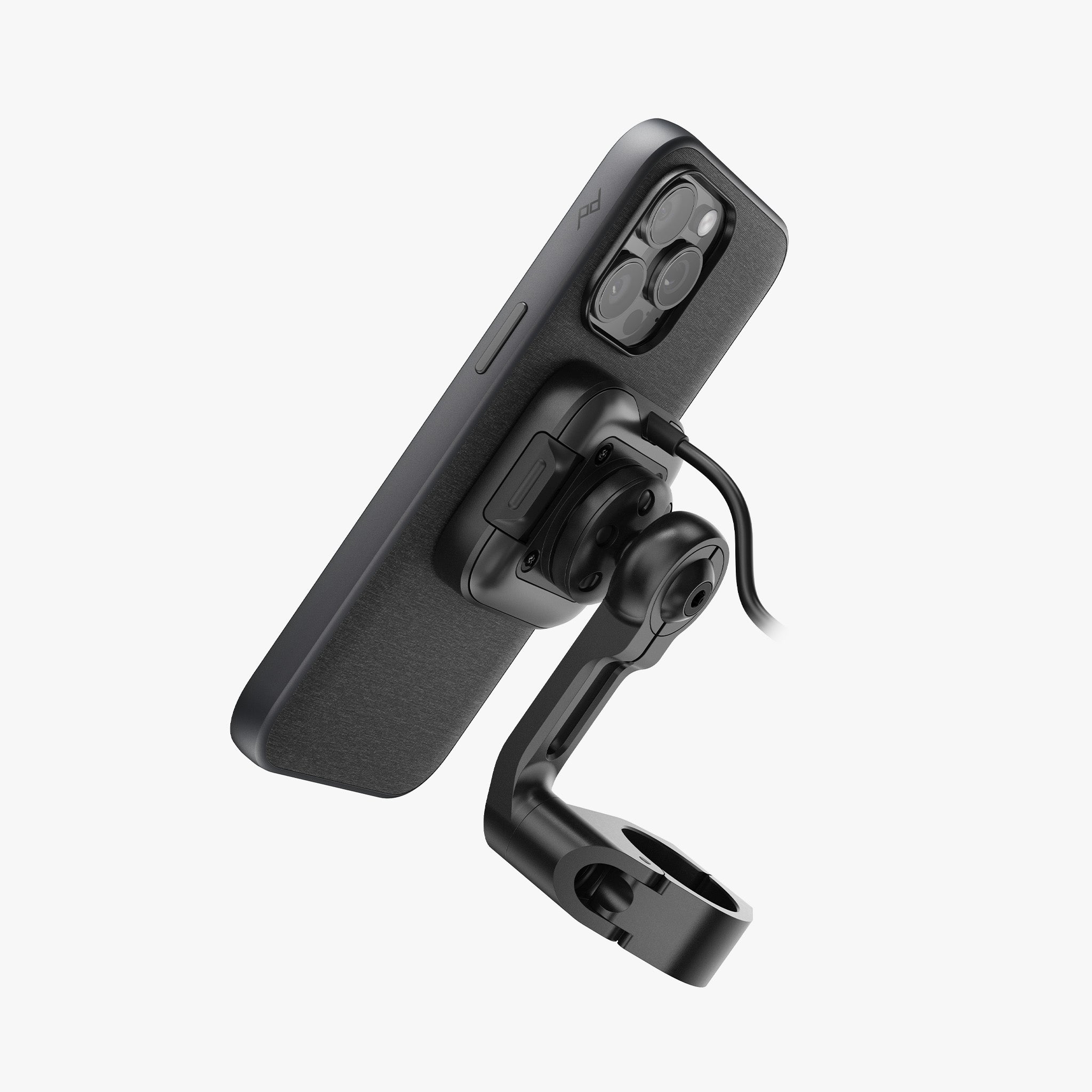 Motorcycle Bar Mount - Charging (Locking, Qi2) | Telefon Tutucu