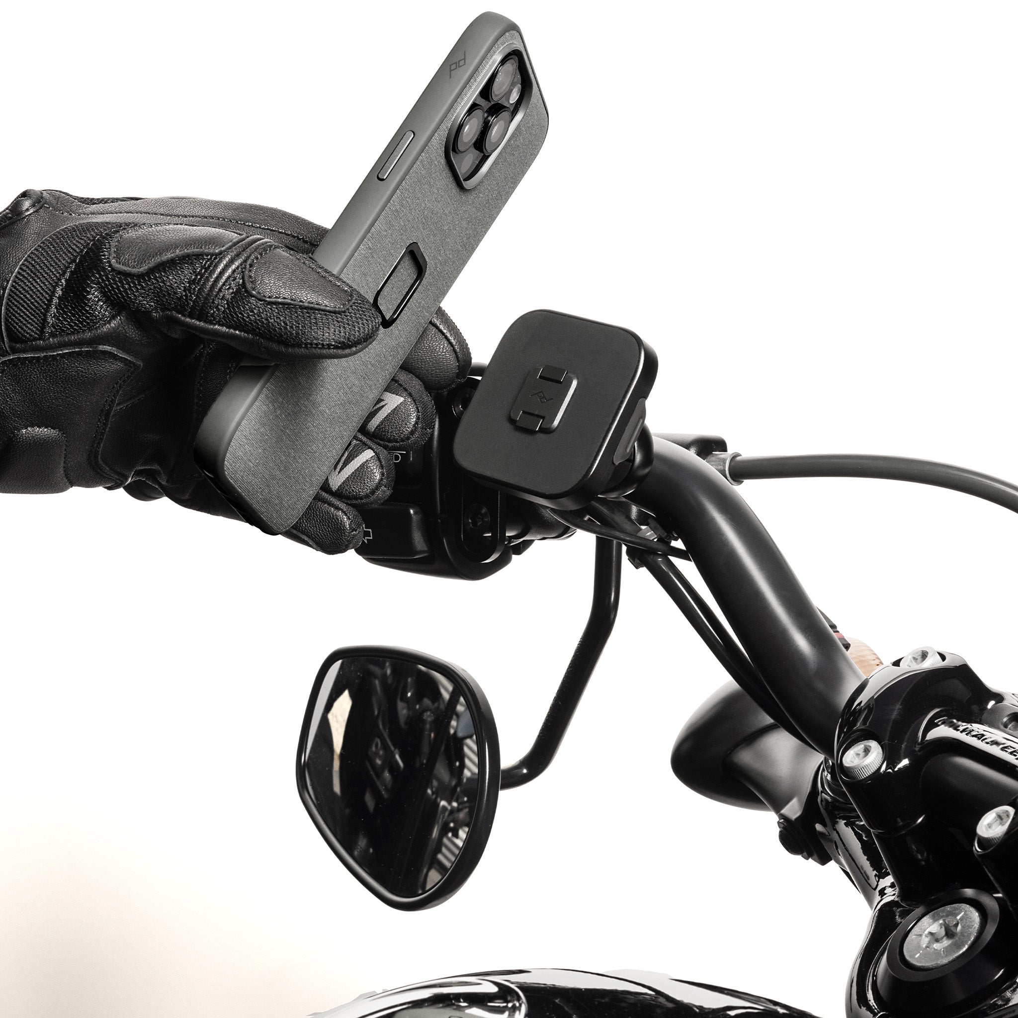 Motorcycle Brake/Clutch Mount - Charging (Locking, Qi2) | Telefon Tutucu
