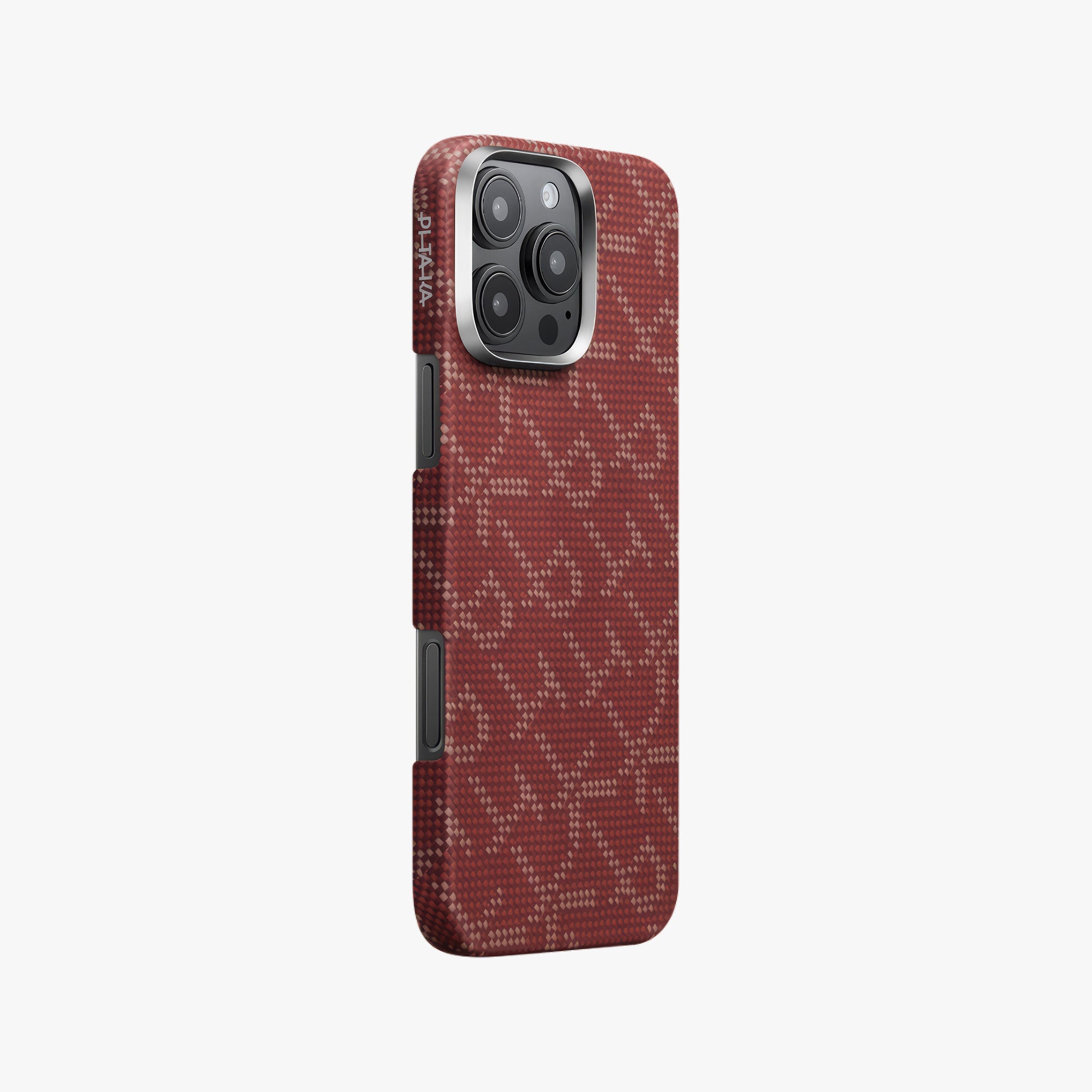 iPhone 16 Pro Max Edge Case | PITAKA Monogram Gold/Red