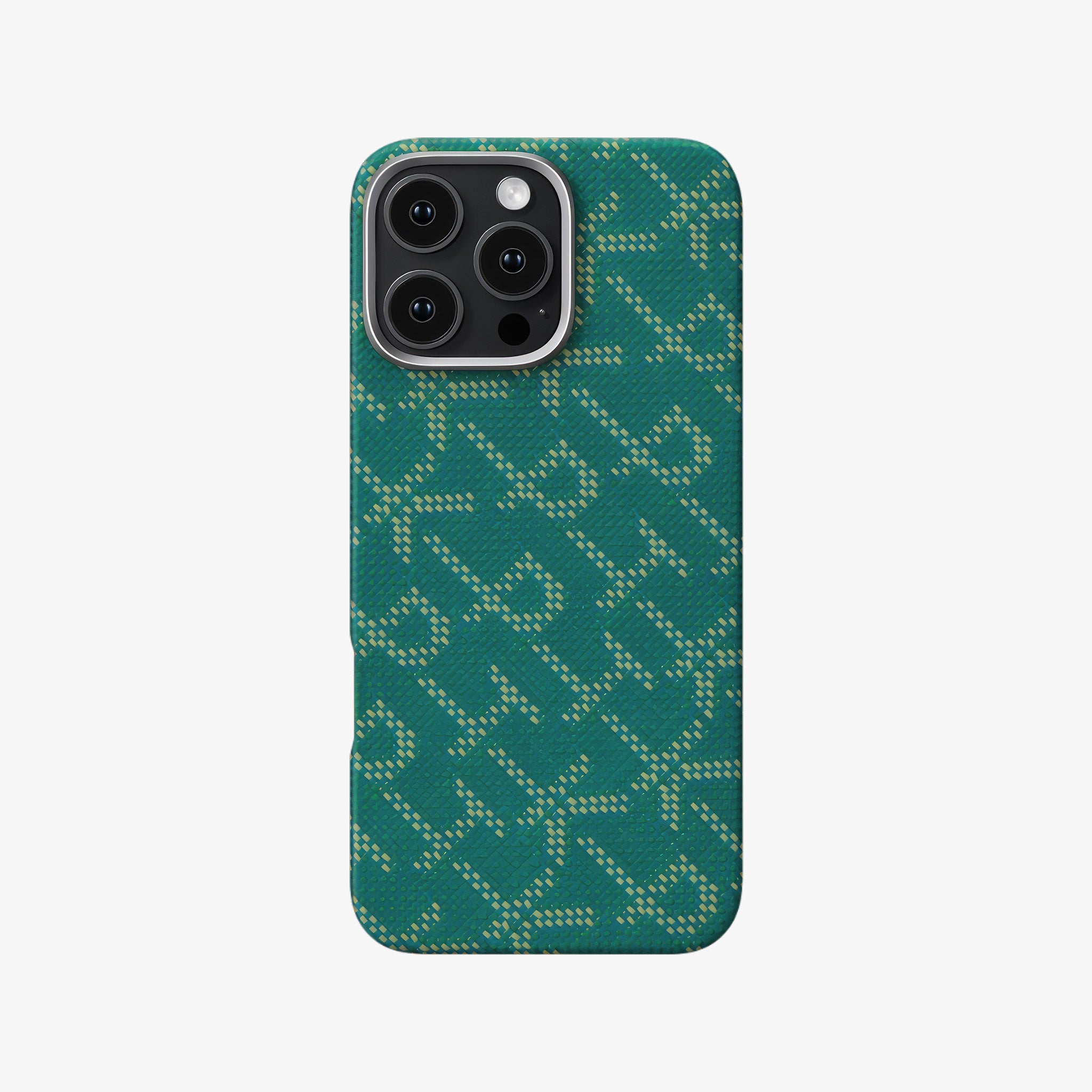 iPhone 16 Pro Edge Case | PITAKA Monogram Gold/Green