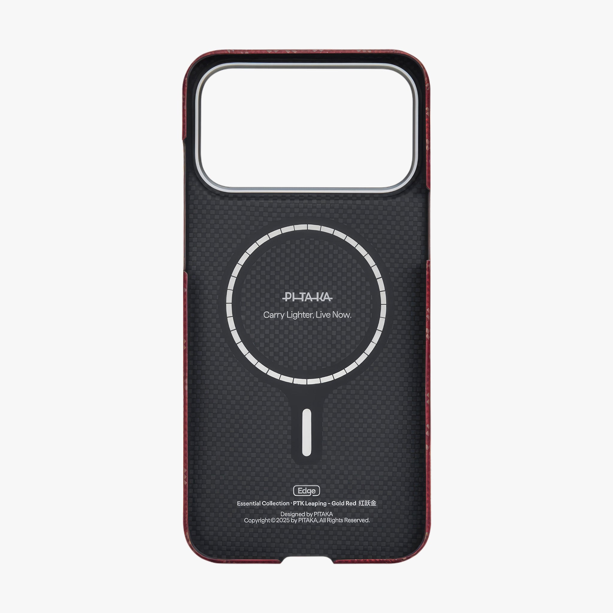 iPhone 17 Pro Edge Case | PTK Leaping – Gold Red (PitaTap™)