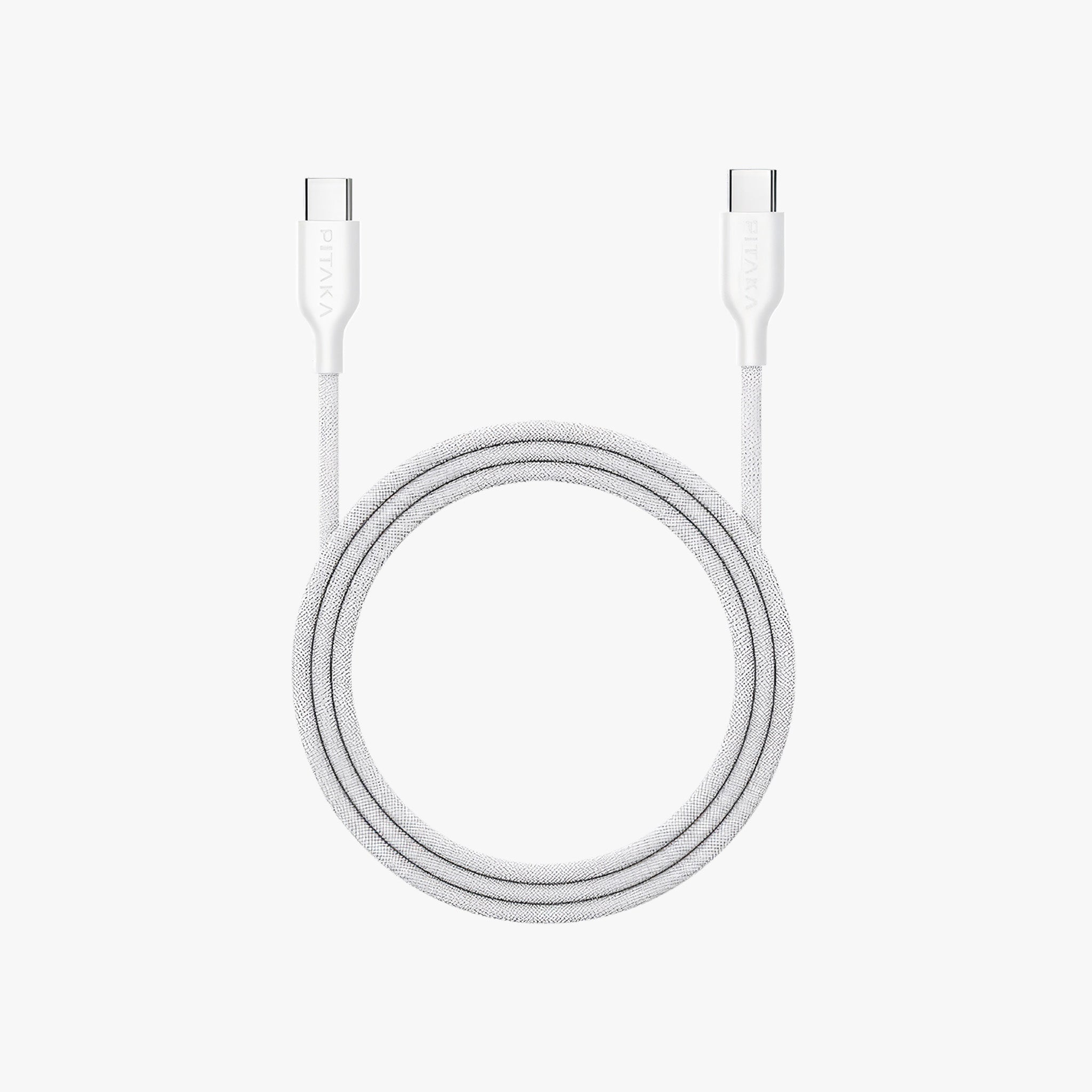 USB-C to USB-C 60W Flex Braided Cable | White (1.2 m)
