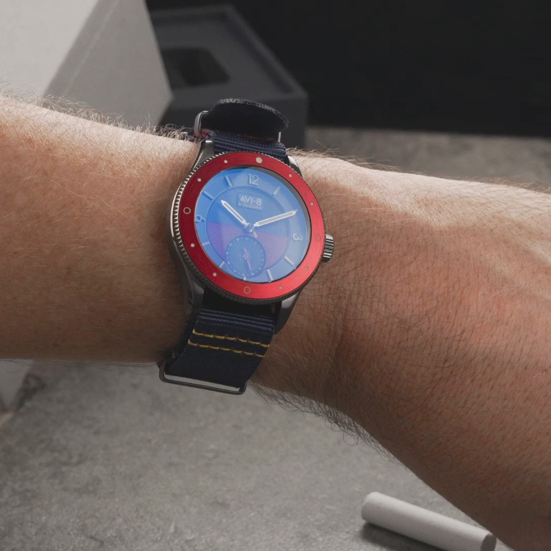Flyboy Airmaster Sector Meca-Quartz | 40 mm | Navy Blue