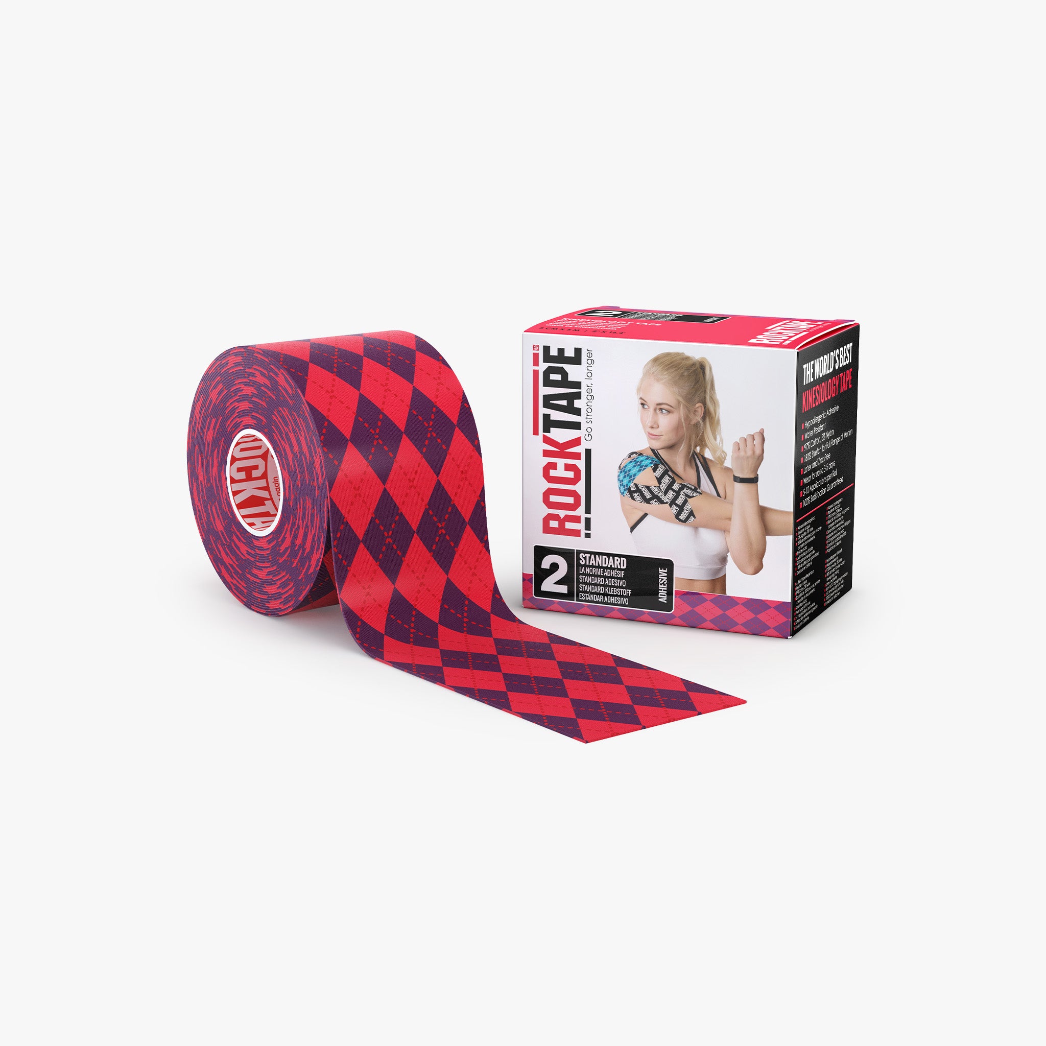 Standart Kinezyoloji Bant | Argyle Pink | 5cm x 5m