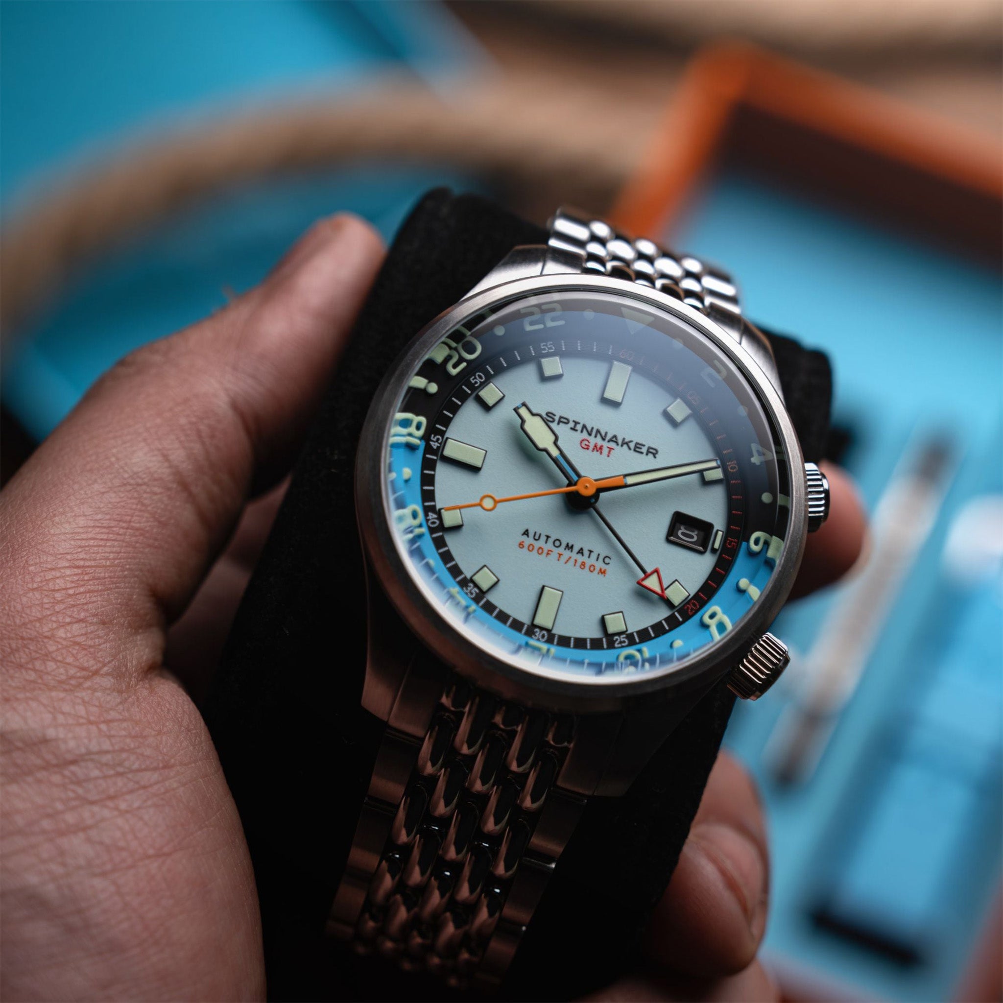 Bradner GMT Automatic | 42 mm | Aquamarine Blue