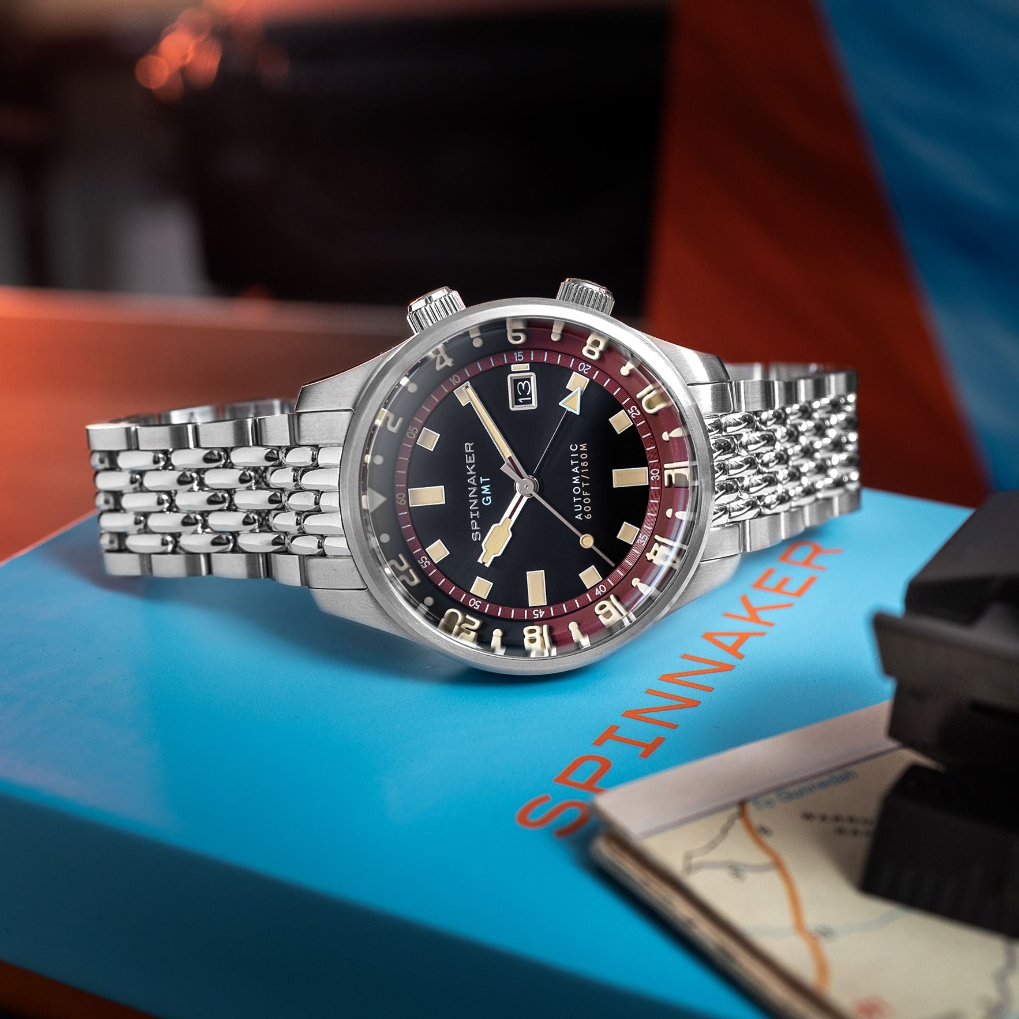 Bradner GMT Automatic | 42mm | Sombre Red