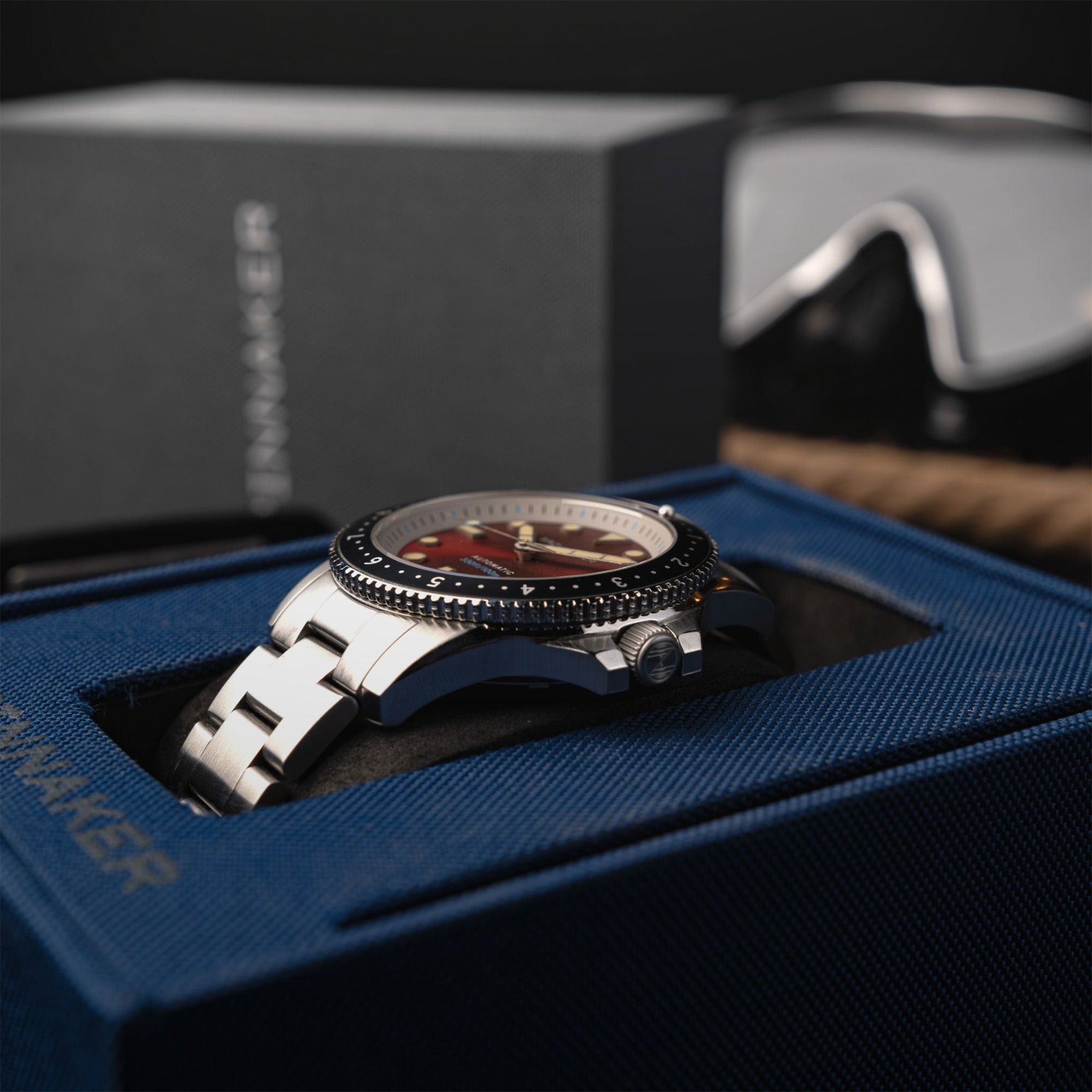 Croft Pioneer Automatic | 42 mm | Sangria Red