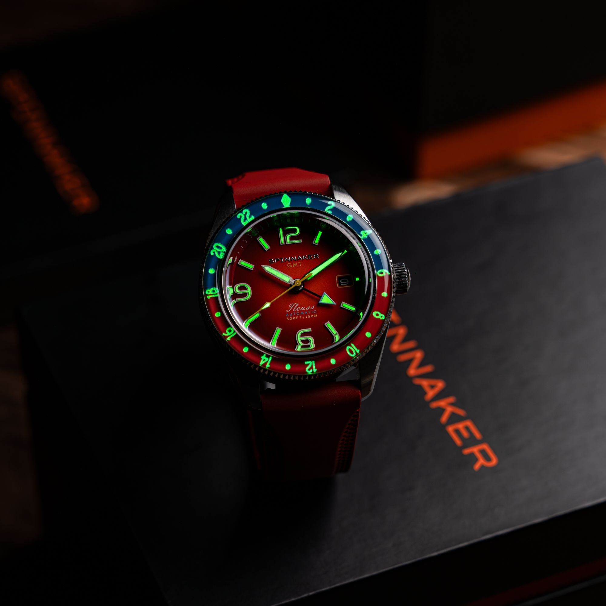 SPINNAKER Fleuss GMT Automatic 43 mm Burnt Orange – Seiko NH34 GMT
