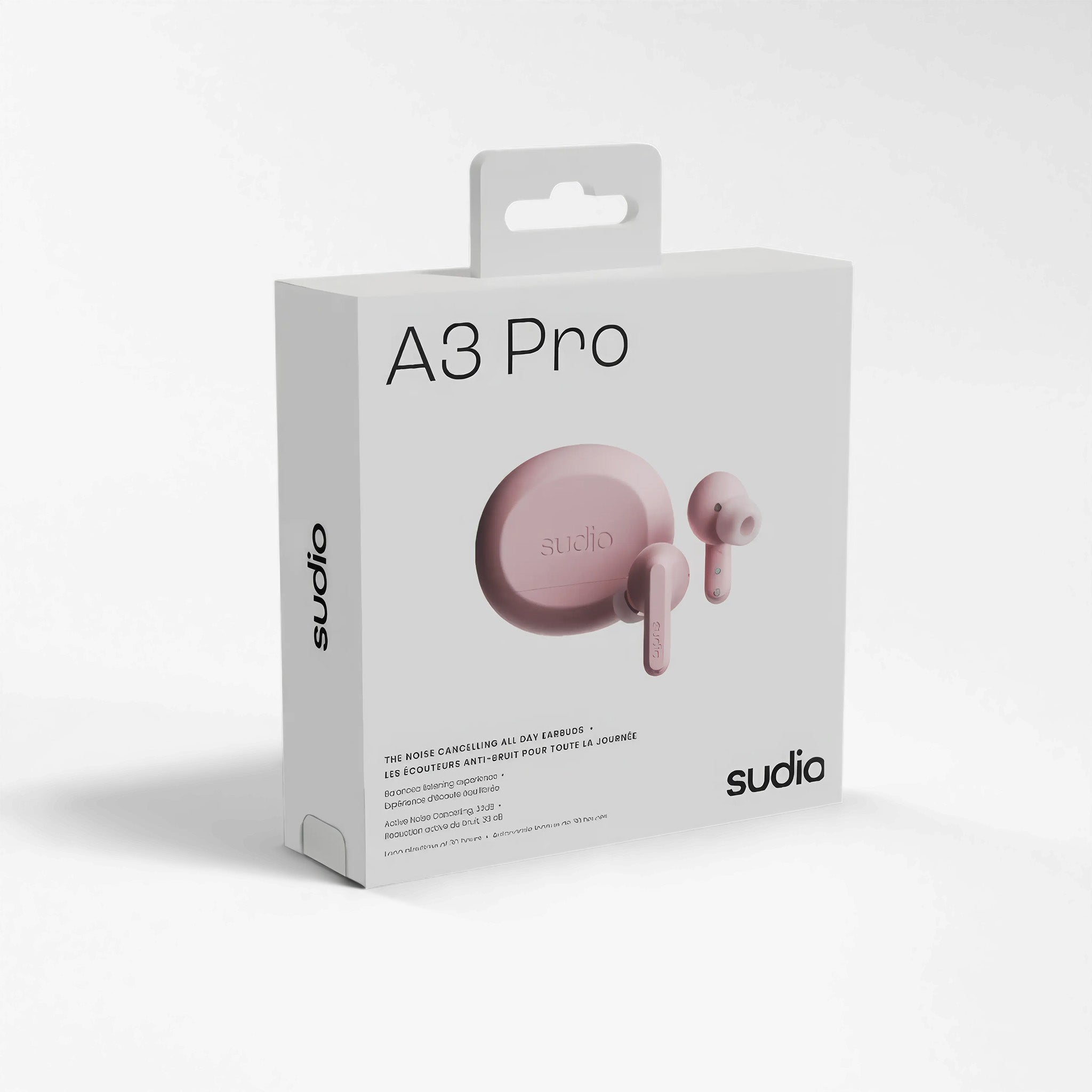 Sudio A3 Pro ANC True Wireless Kulak İçi Kulaklık Blush Pink aktif gürültü engelleme kulaklık