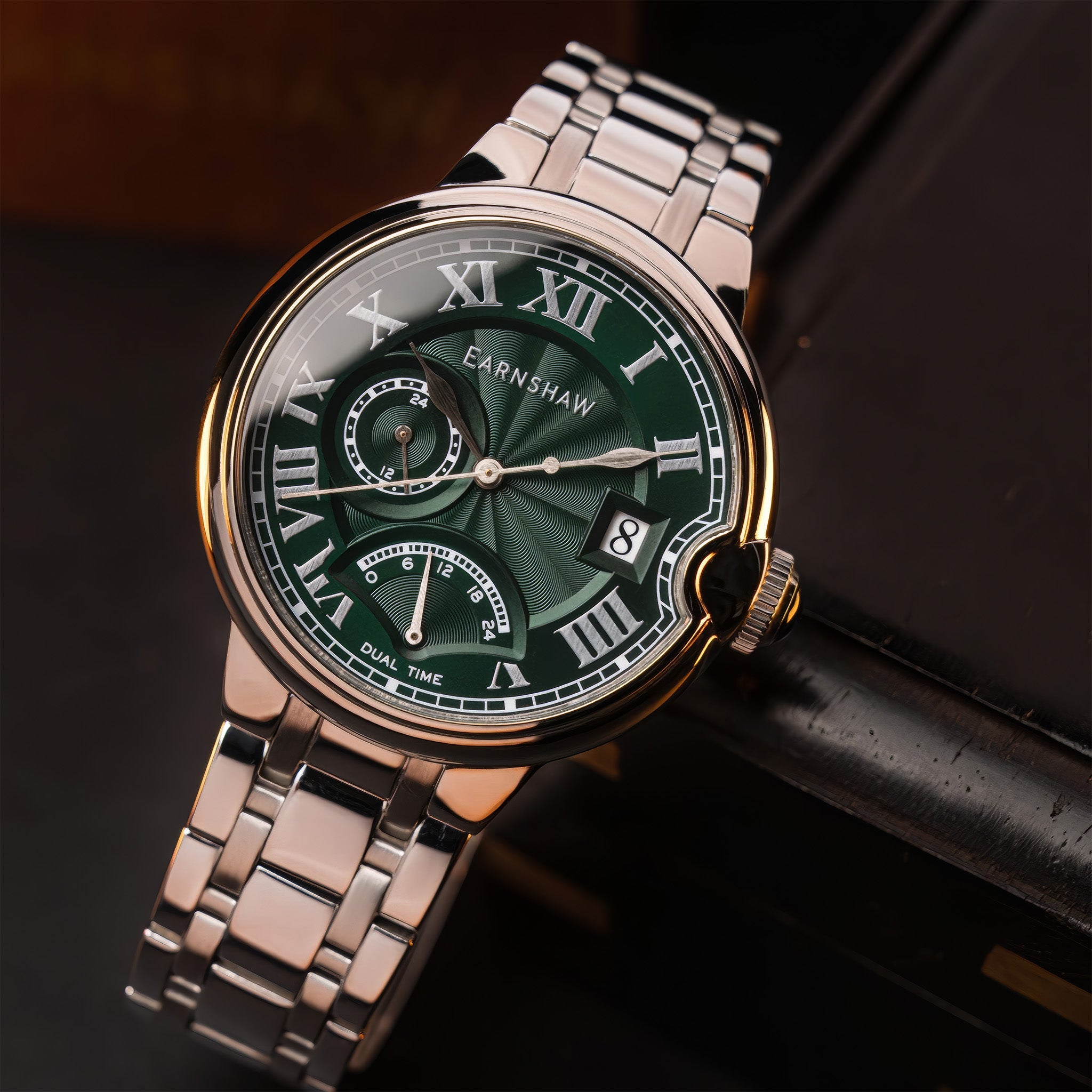 Barallier Retrograde Dual Time | Jade Green