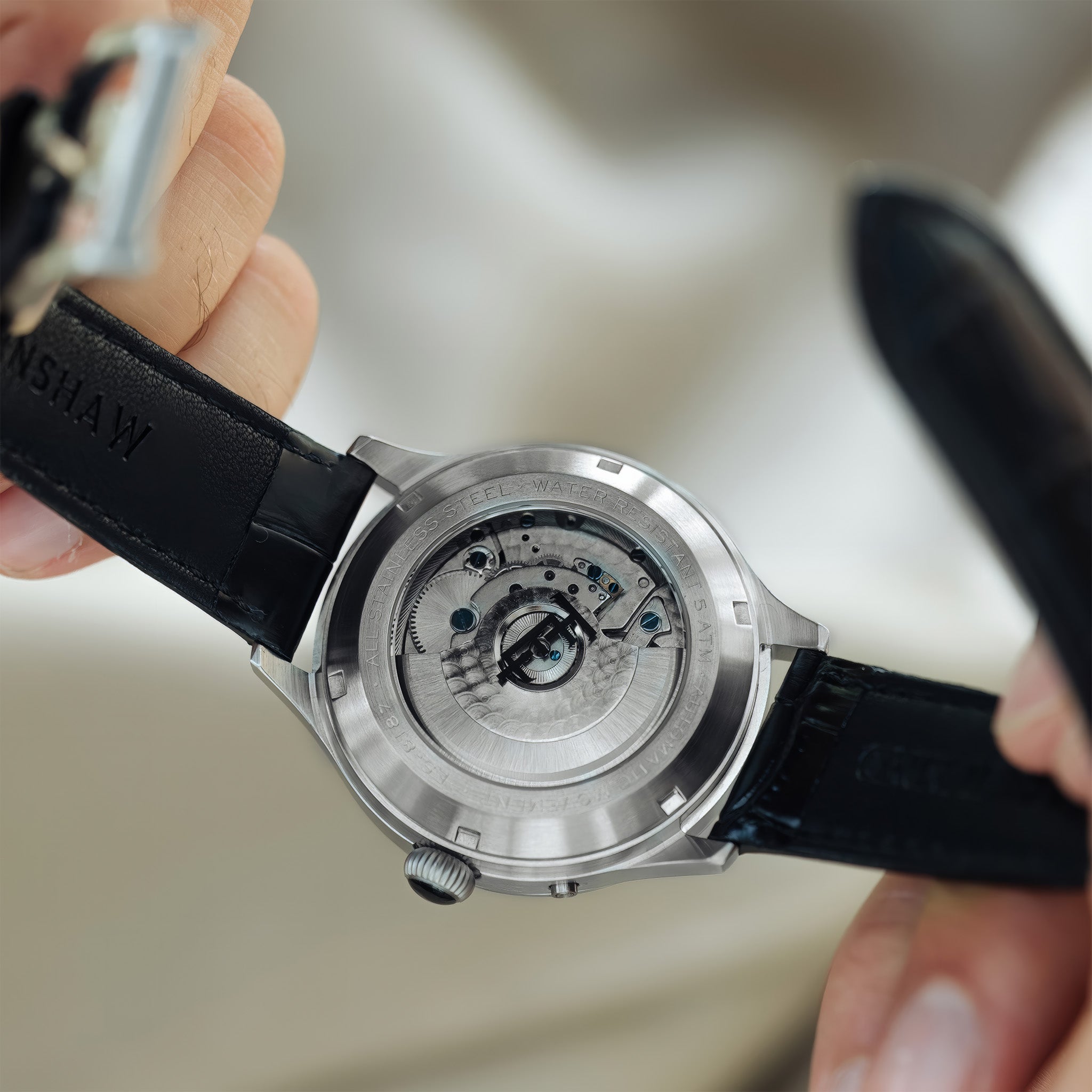 Baron Grand Date Calendar Open Heart Automatic | Heather Grey