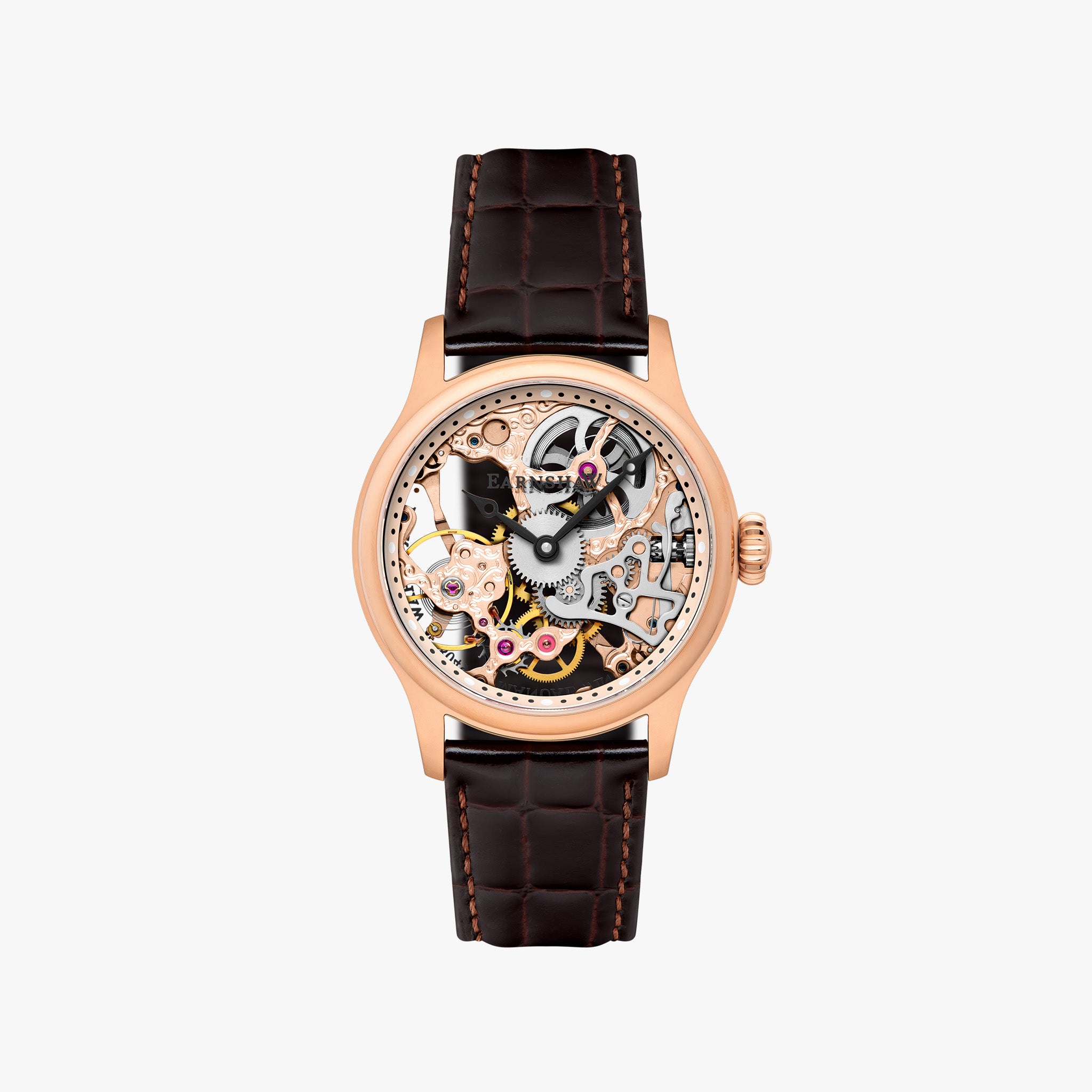 Bauer Mechanical Skeleton | 42 mm | Pink Gold