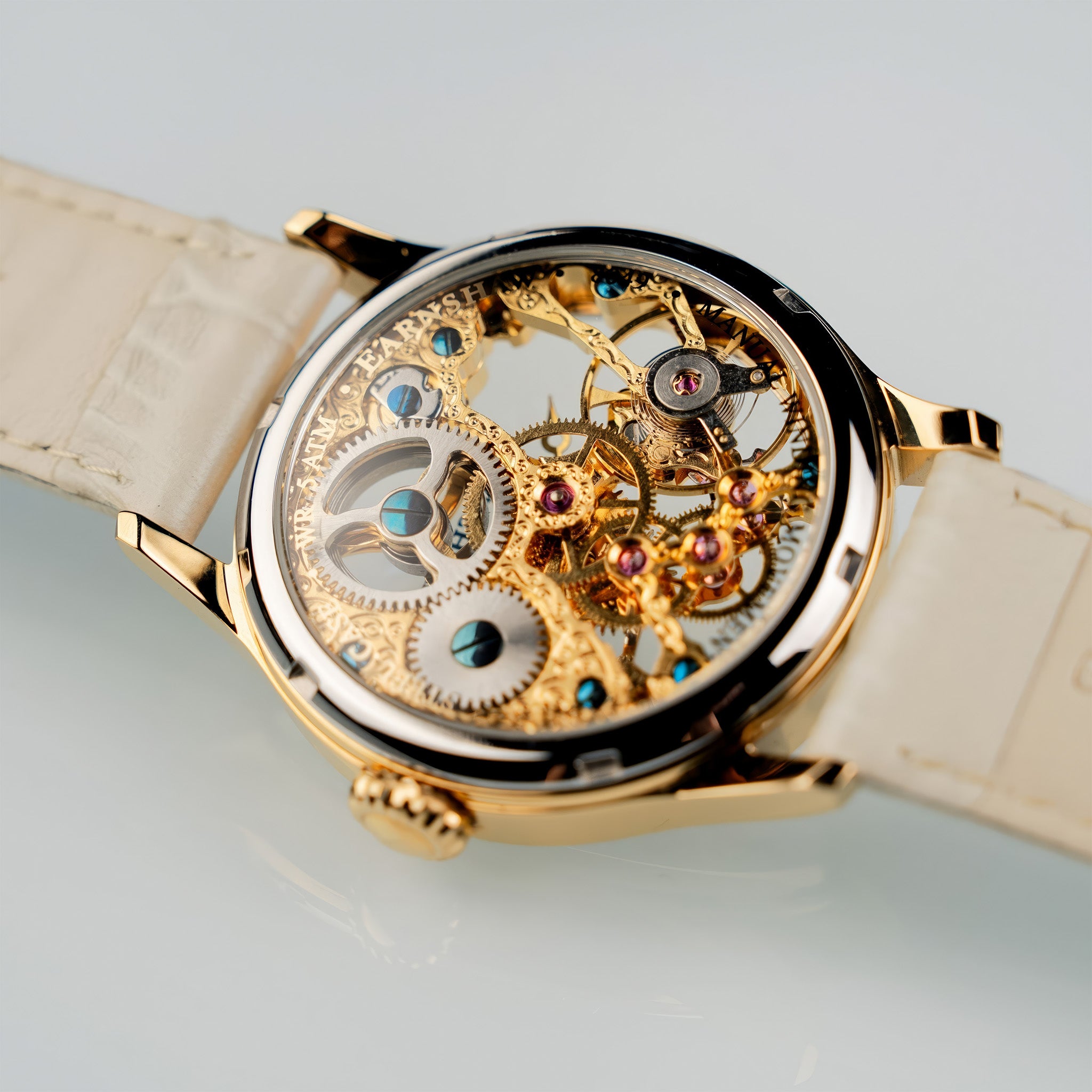Bauer Mechanical Skeleton | 42 mm | Sandy Gold