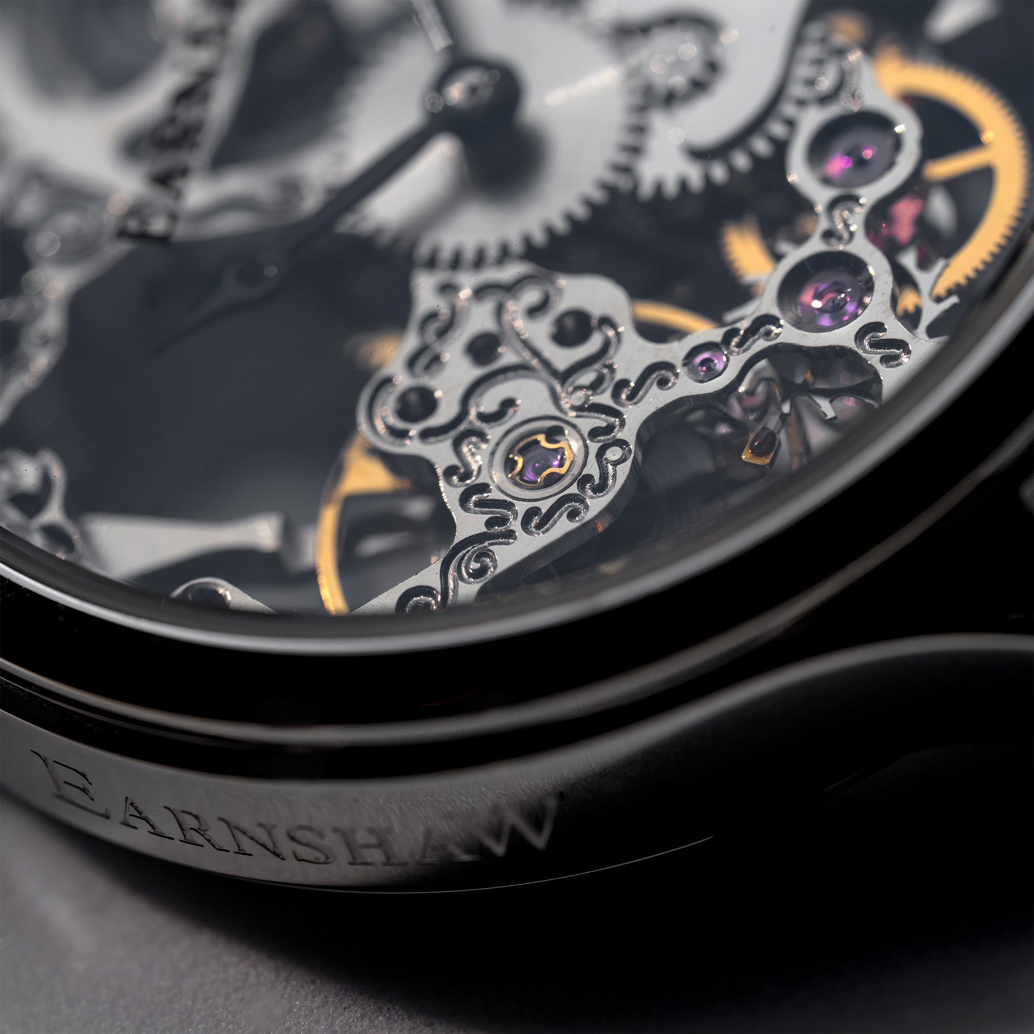 Bauer Mechanical Skeleton | 42 mm | Silvered Steel