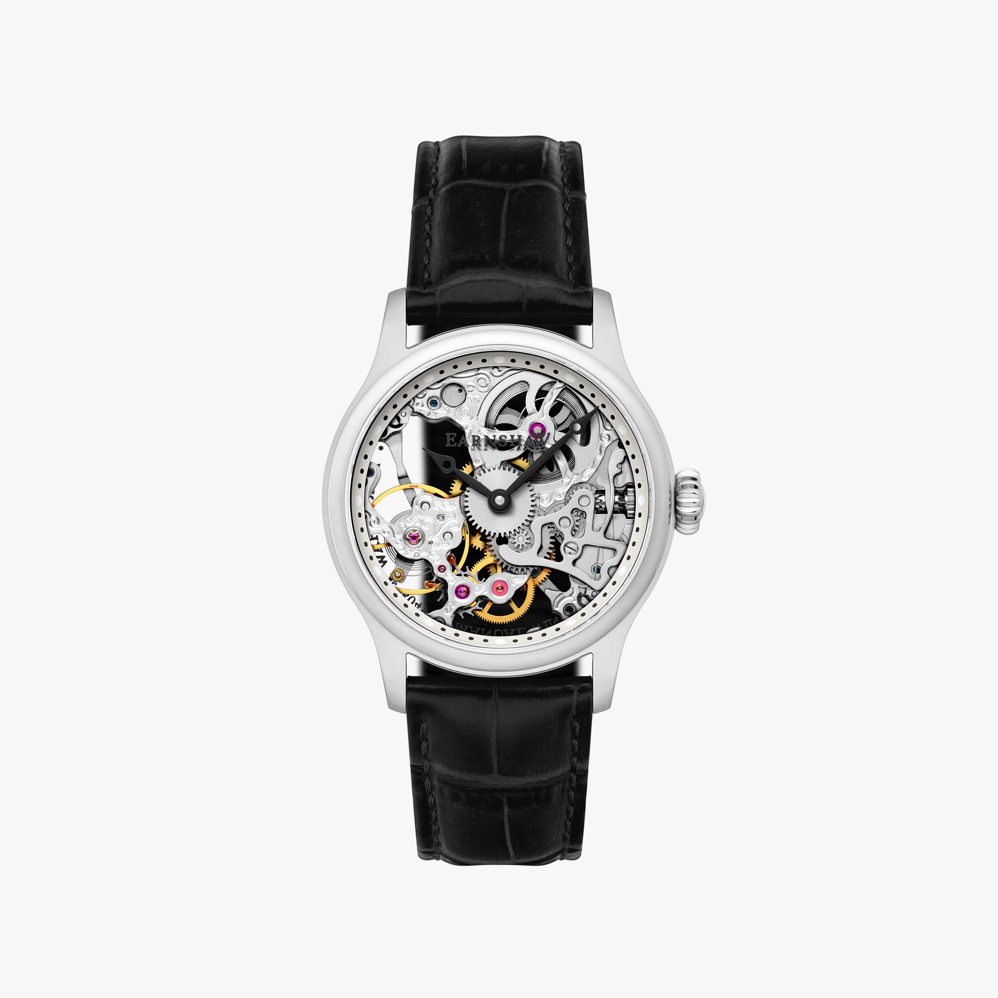 Bauer Mechanical Skeleton | 42 mm | Silvered Steel