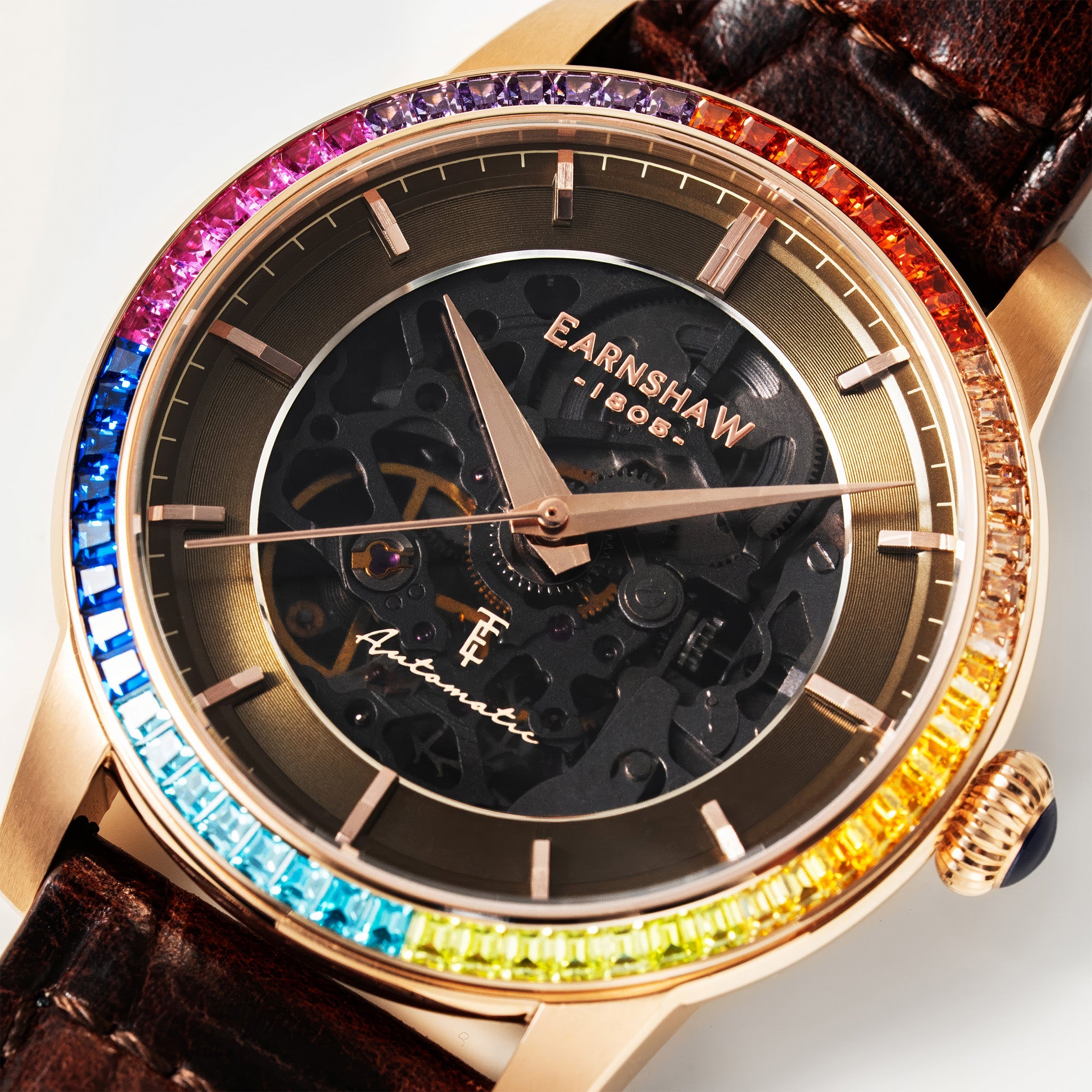 Celestial Glory Skeleton Automatic | 40 mm | Amber Brown