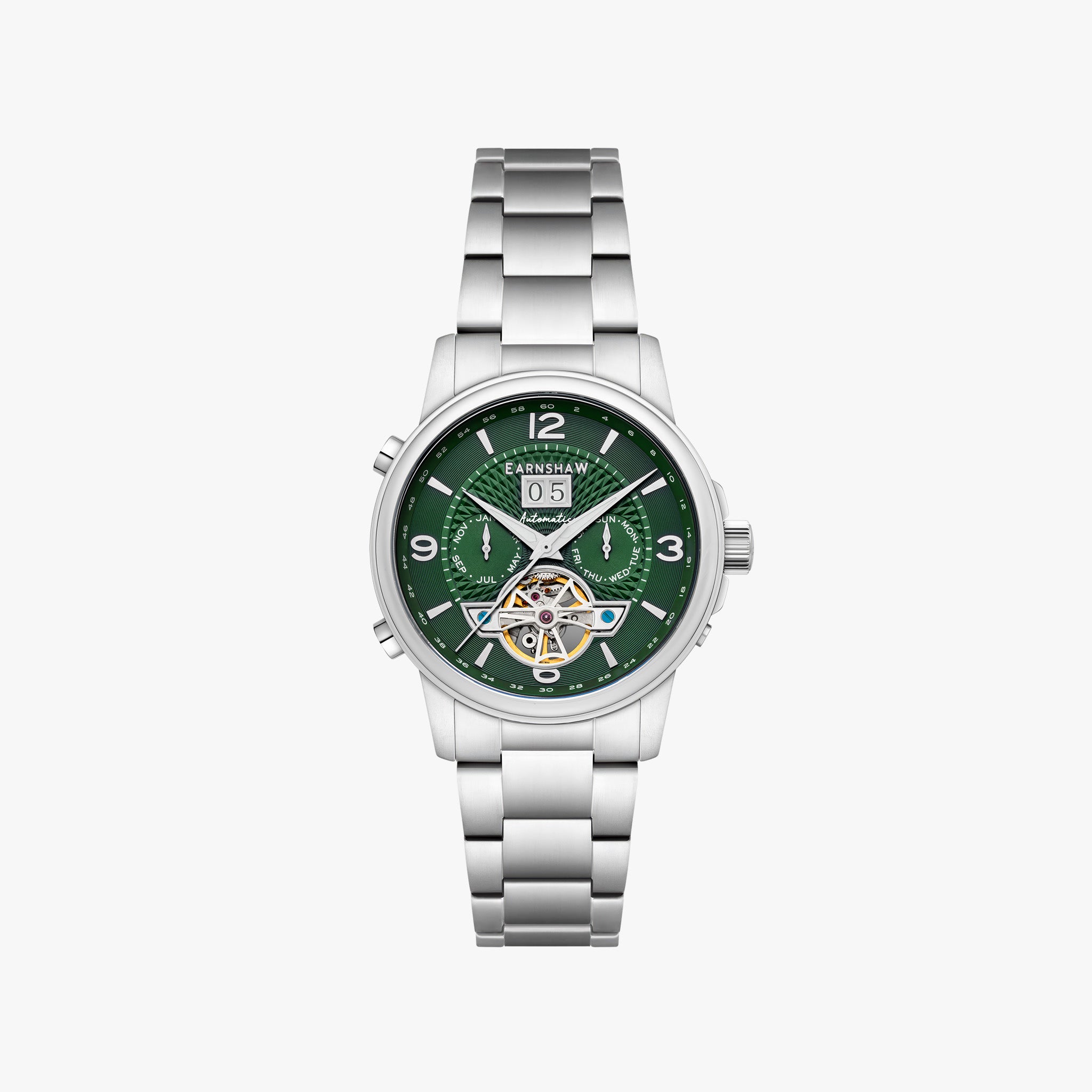 City Of London Marylebone Grand Date Calendar Open Heart Automatic | 42 mm | Absinthe Green