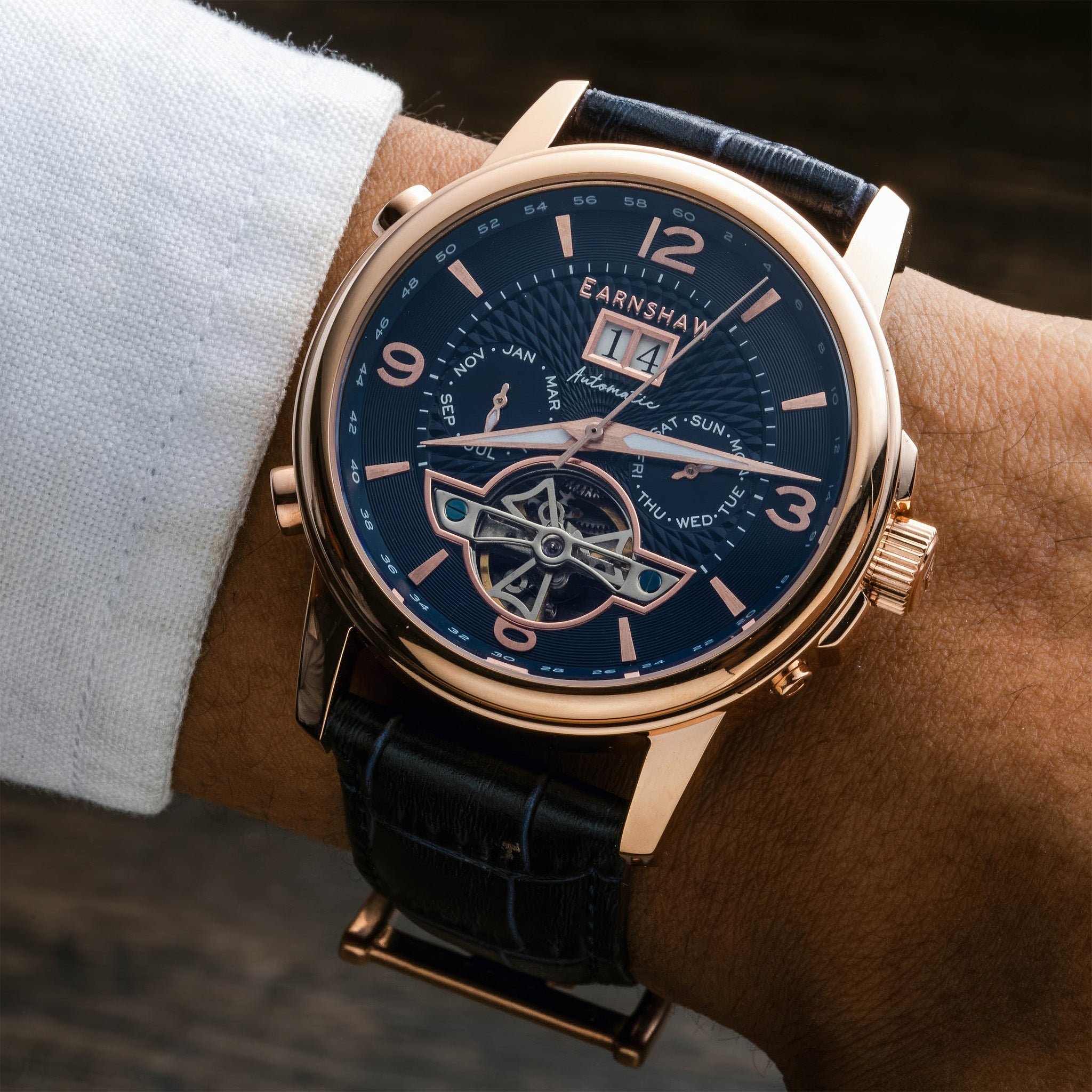 City Of London Marylebone Grand Date Calendar Open Heart Automatic | 42 mm | Midnight