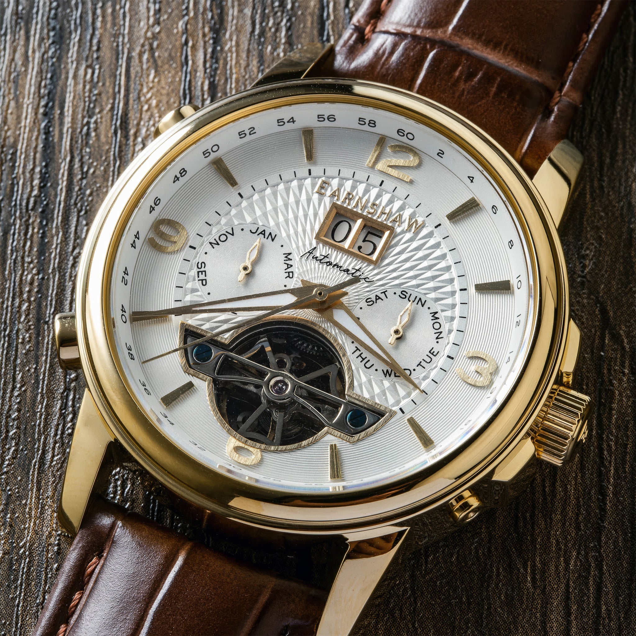 City Of London Marylebone Grand Date Calendar Open Heart Automatic | 42 mm | Solstice Gold
