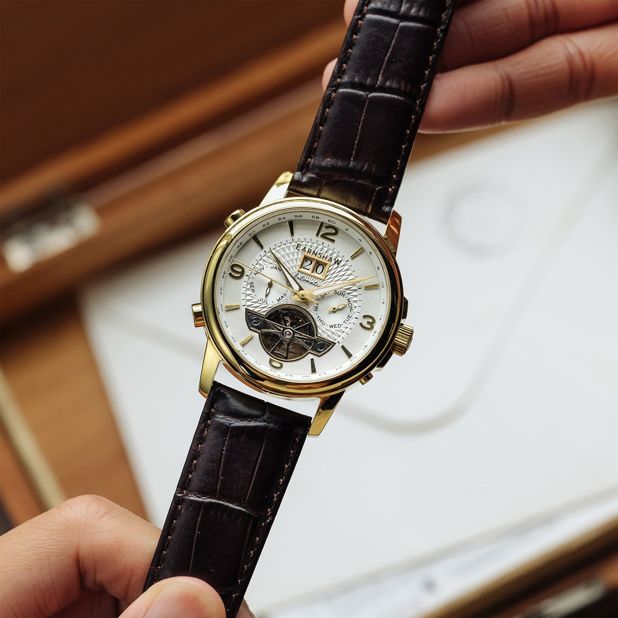 City Of London Marylebone Grand Date Calendar Open Heart Automatic | 42 mm | Solstice Gold