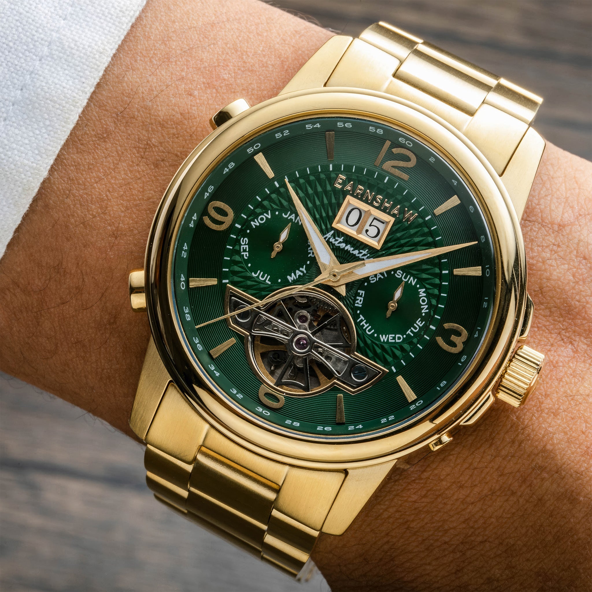 City Of London Marylebone Grand Date Calendar Open Heart Automatic | 42 mm | Yellow Gold