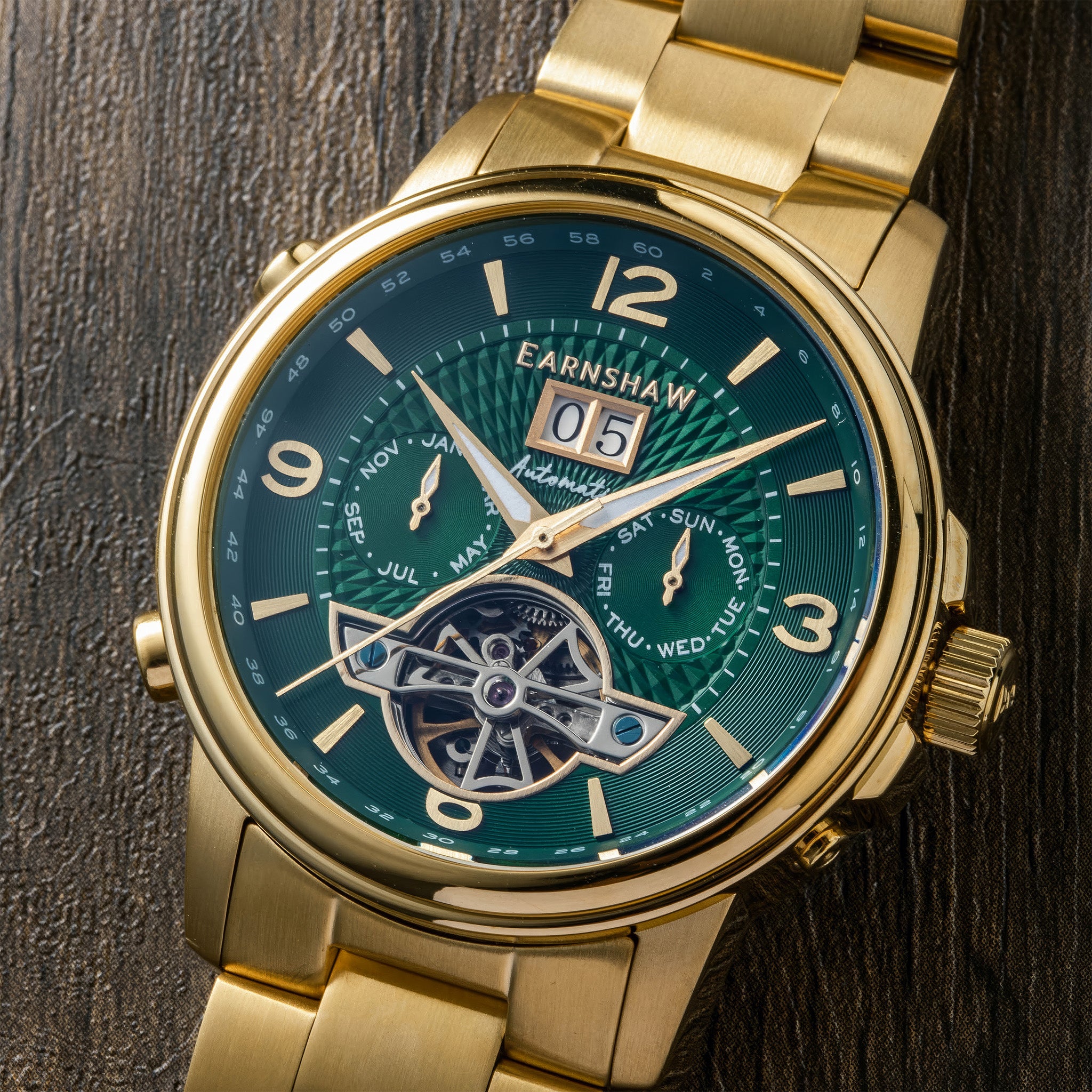 City Of London Marylebone Grand Date Calendar Open Heart Automatic | 42 mm | Yellow Gold