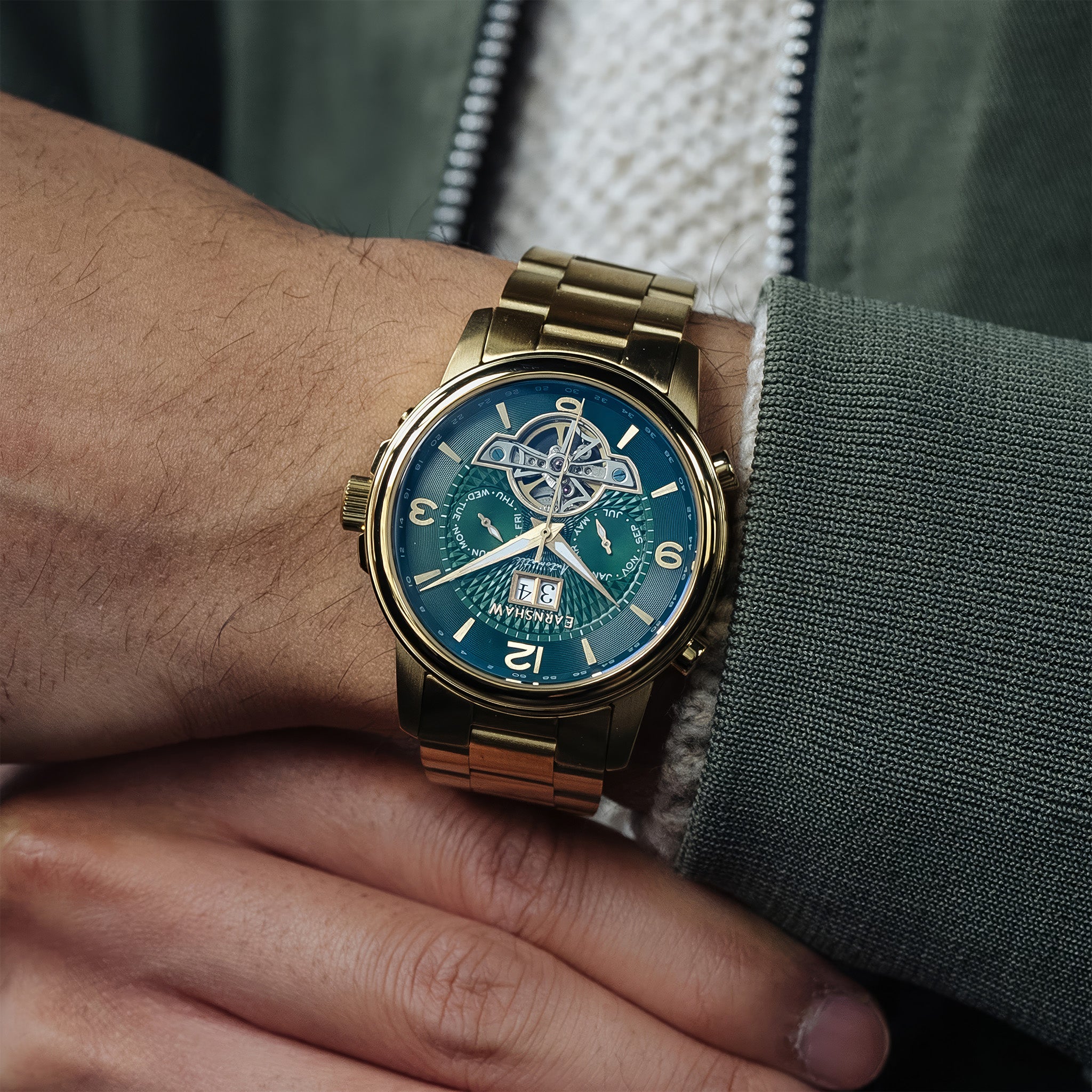 City Of London Marylebone Grand Date Calendar Open Heart Automatic | 42 mm | Yellow Gold