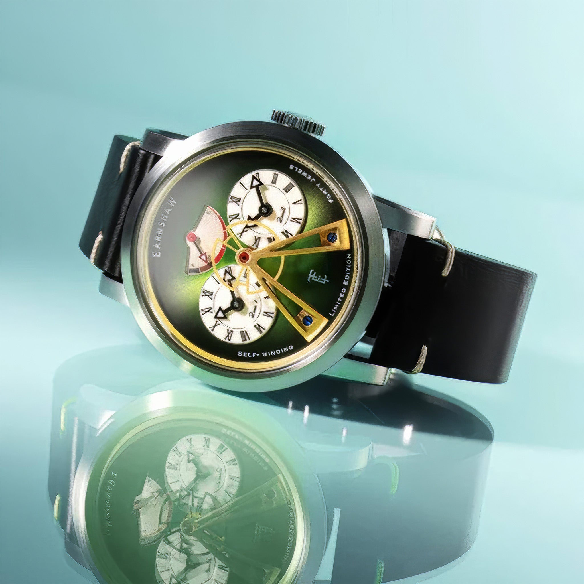 Heritage Beaufort Power Reserve Dual Time Automatic | Green Fumé