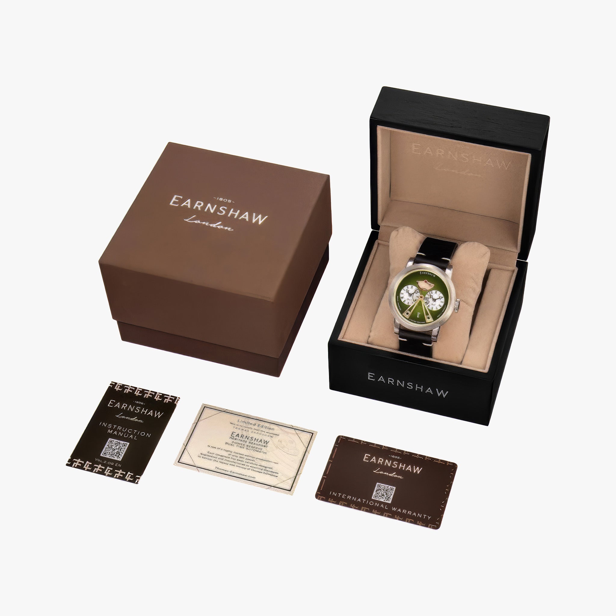 Heritage Beaufort Power Reserve Dual Time Automatic | Green Fumé