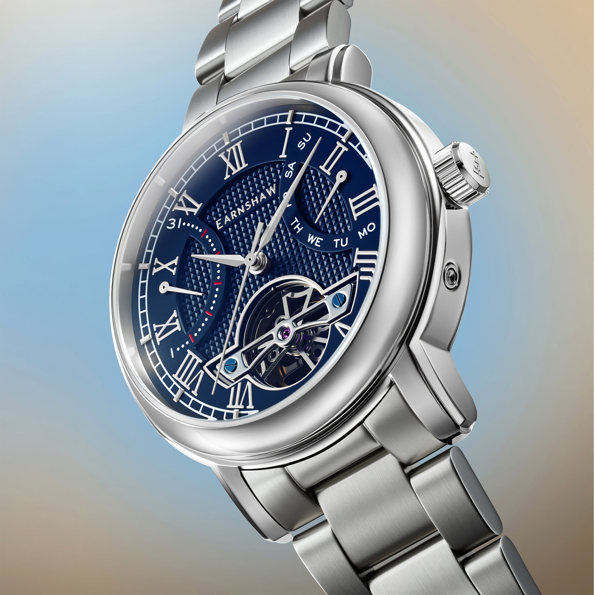 Heritage Longcase Double Retrograde Calendar Open Heart Automatic | 43 mm | Bearer Blue