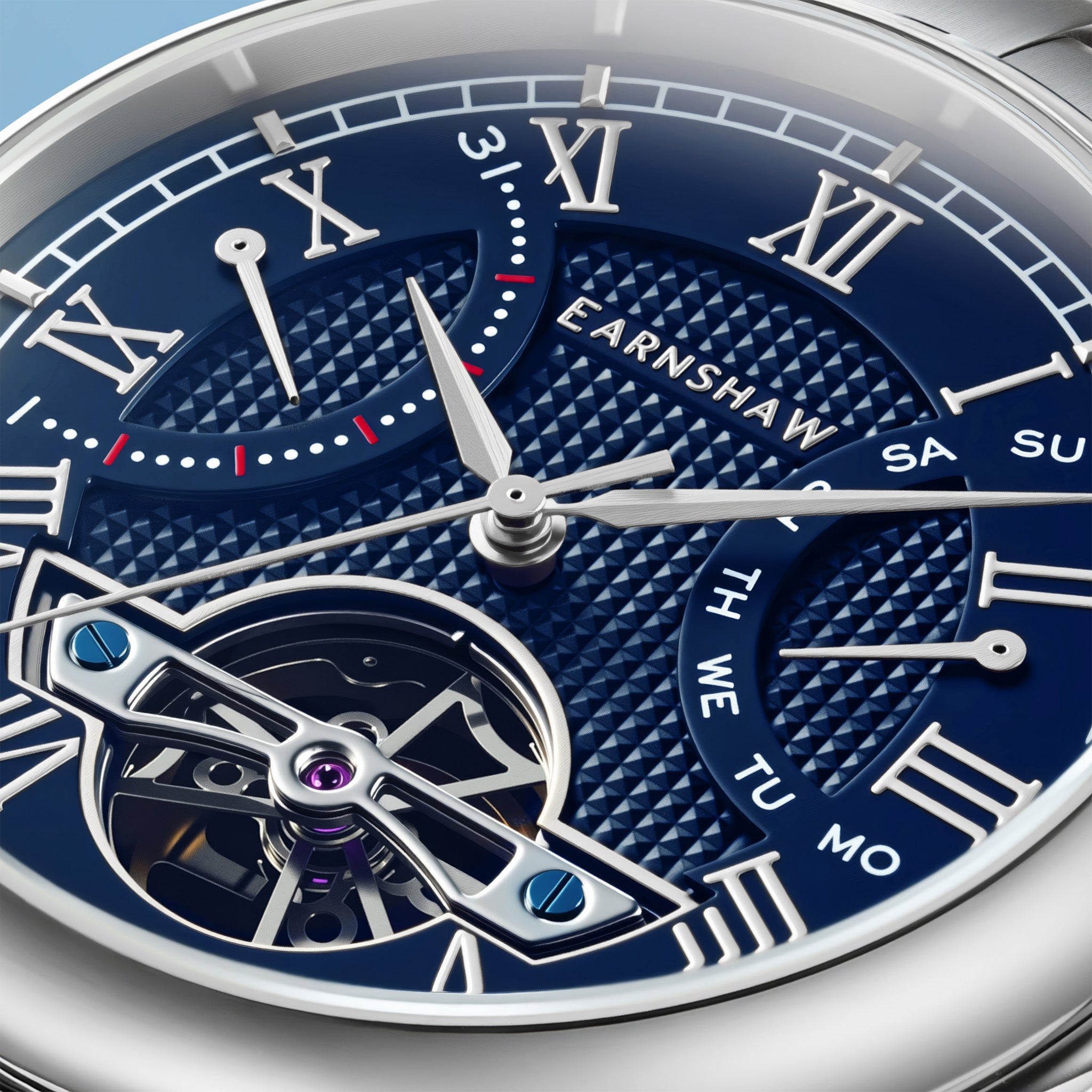 Heritage Longcase Double Retrograde Calendar Open Heart Automatic | 43 mm | Bearer Blue