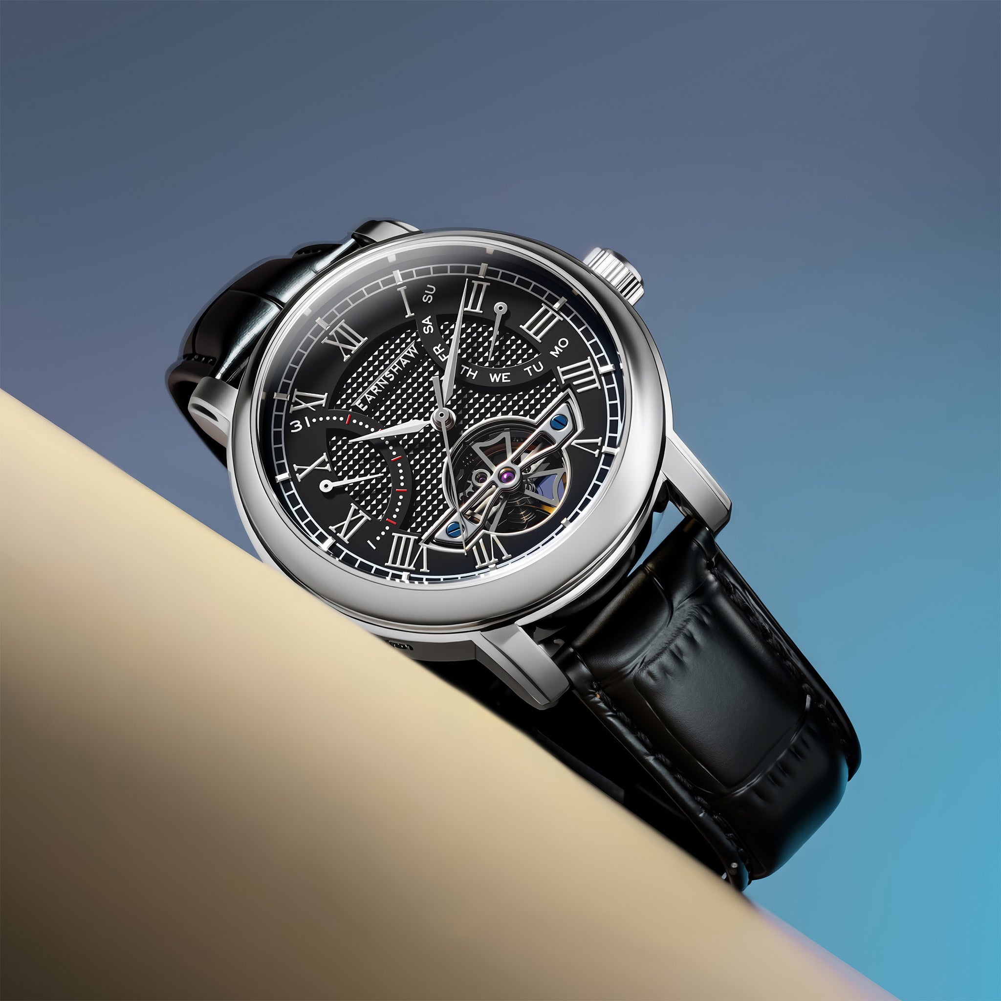 Heritage Longcase Double Retrograde Calendar Open Heart Automatic | 43 mm | Ebony