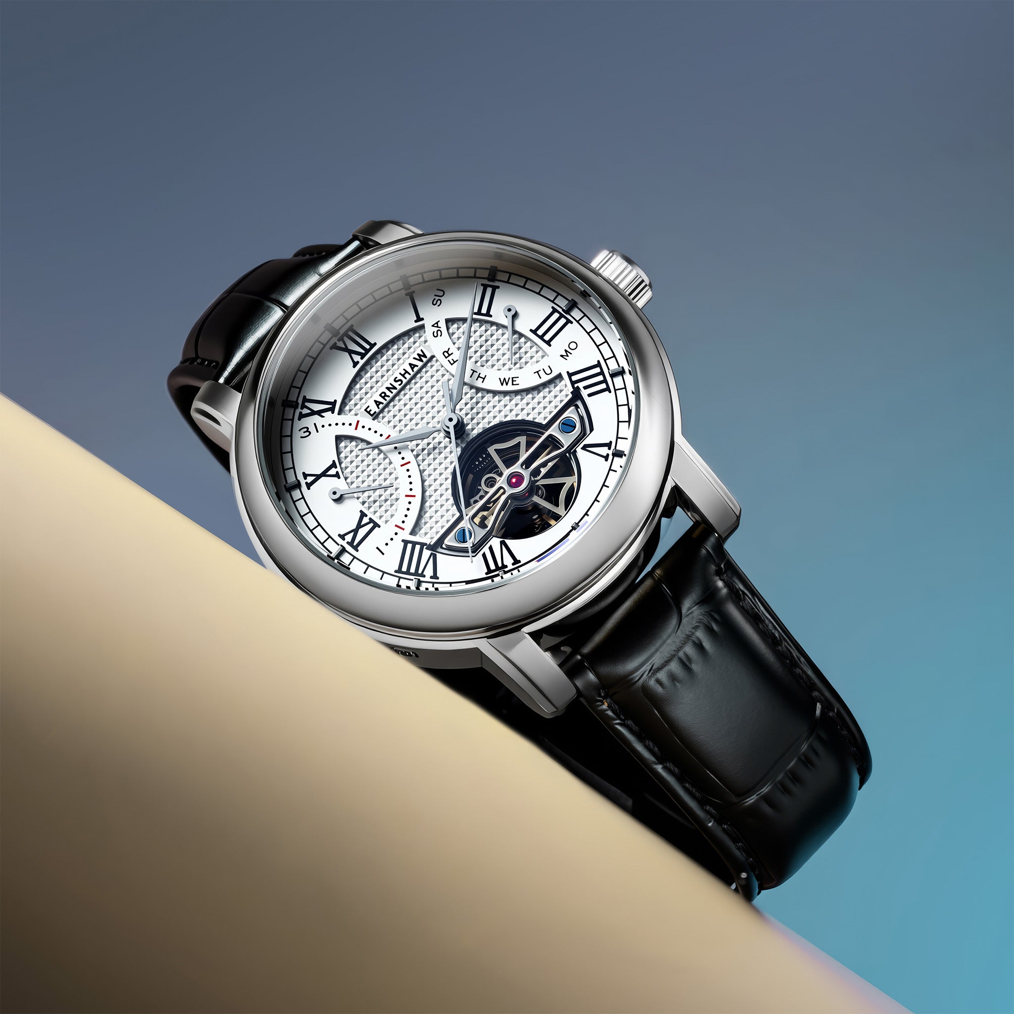 Heritage Longcase Double Retrograde Calendar Open Heart Automatic | 43 mm | Library White
