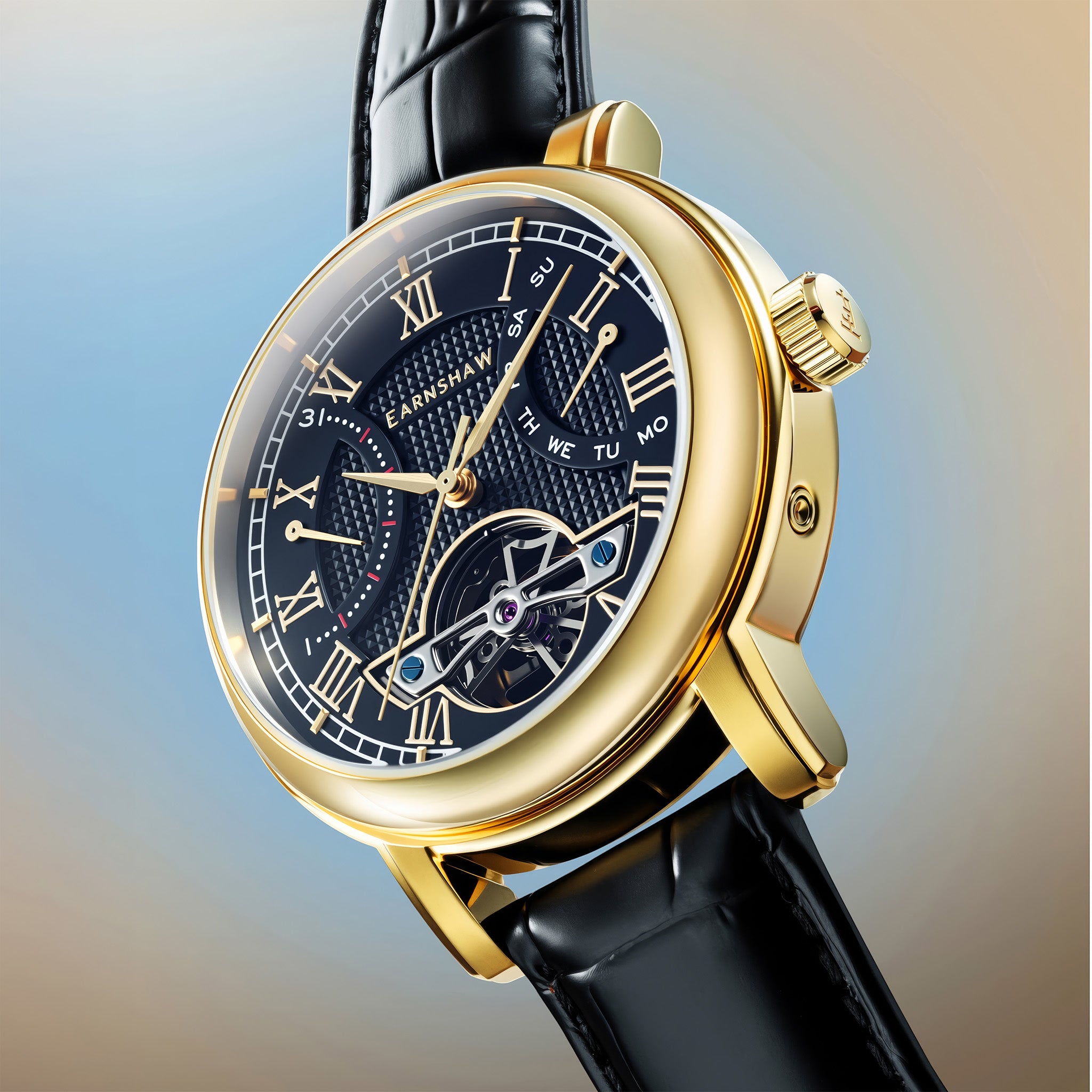 Heritage Longcase Double Retrograde Calendar Open Heart Automatic | 43 mm | Medallion Gold
