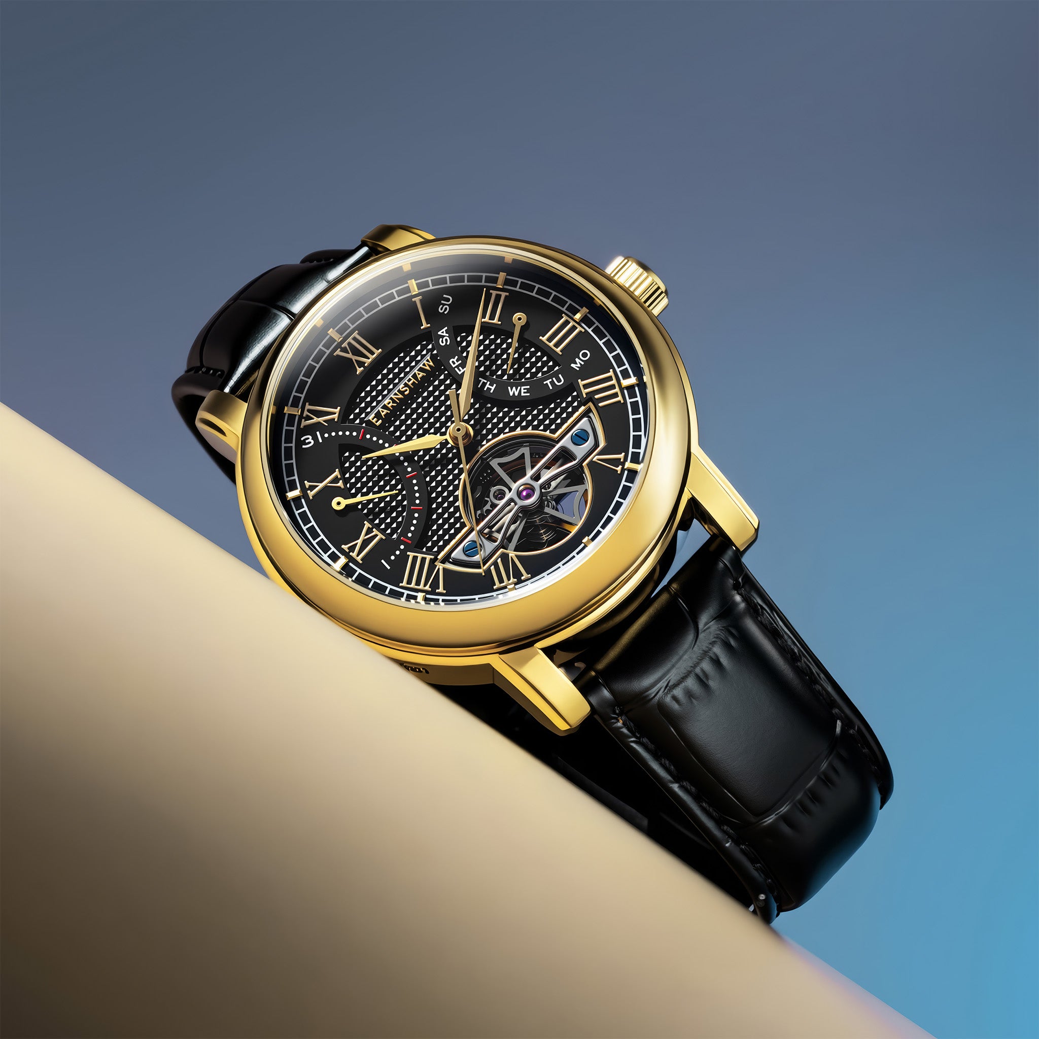 Heritage Longcase Double Retrograde Calendar Open Heart Automatic | 43 mm | Medallion Gold
