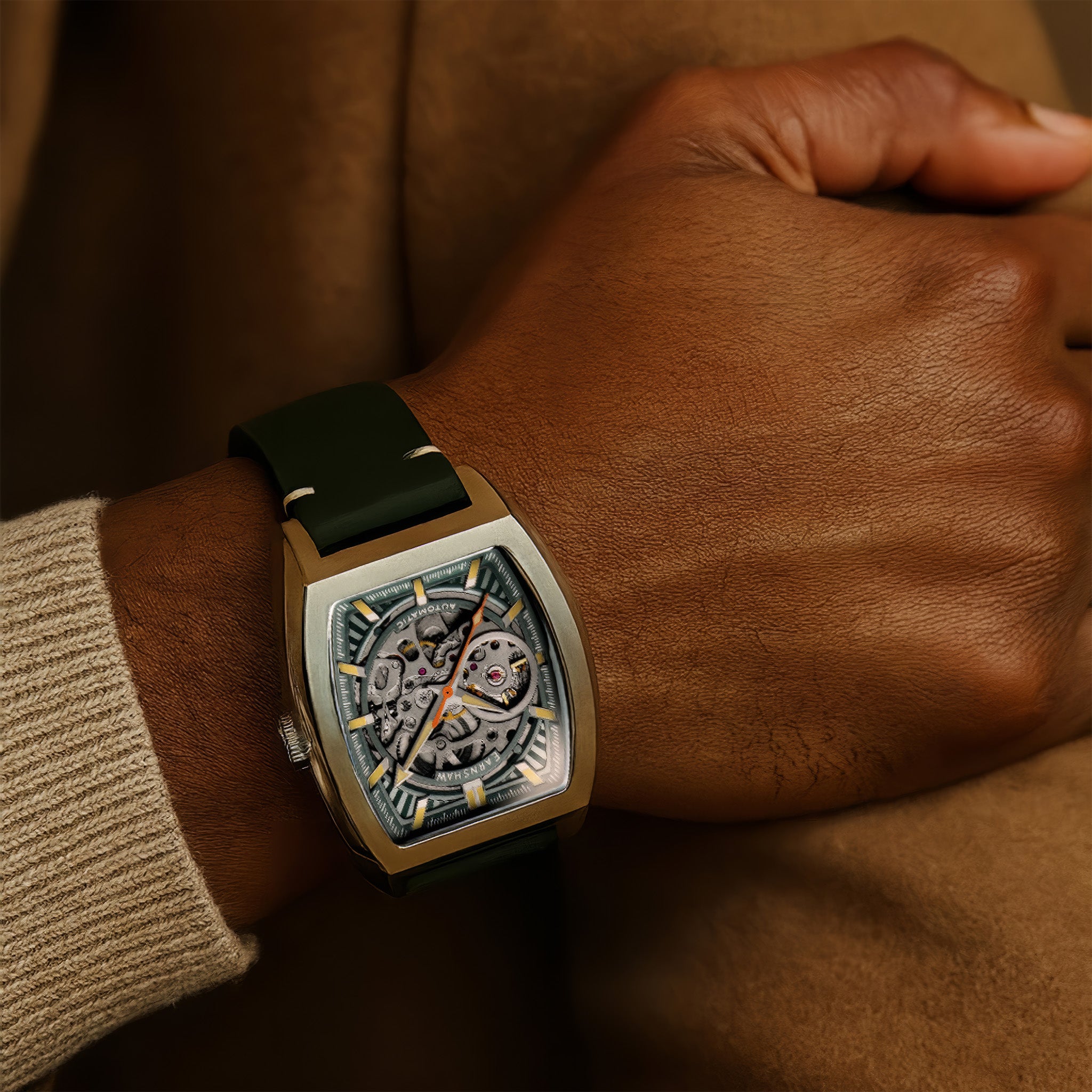 Heritage Wellington Skeleton Automatic | Mint Green