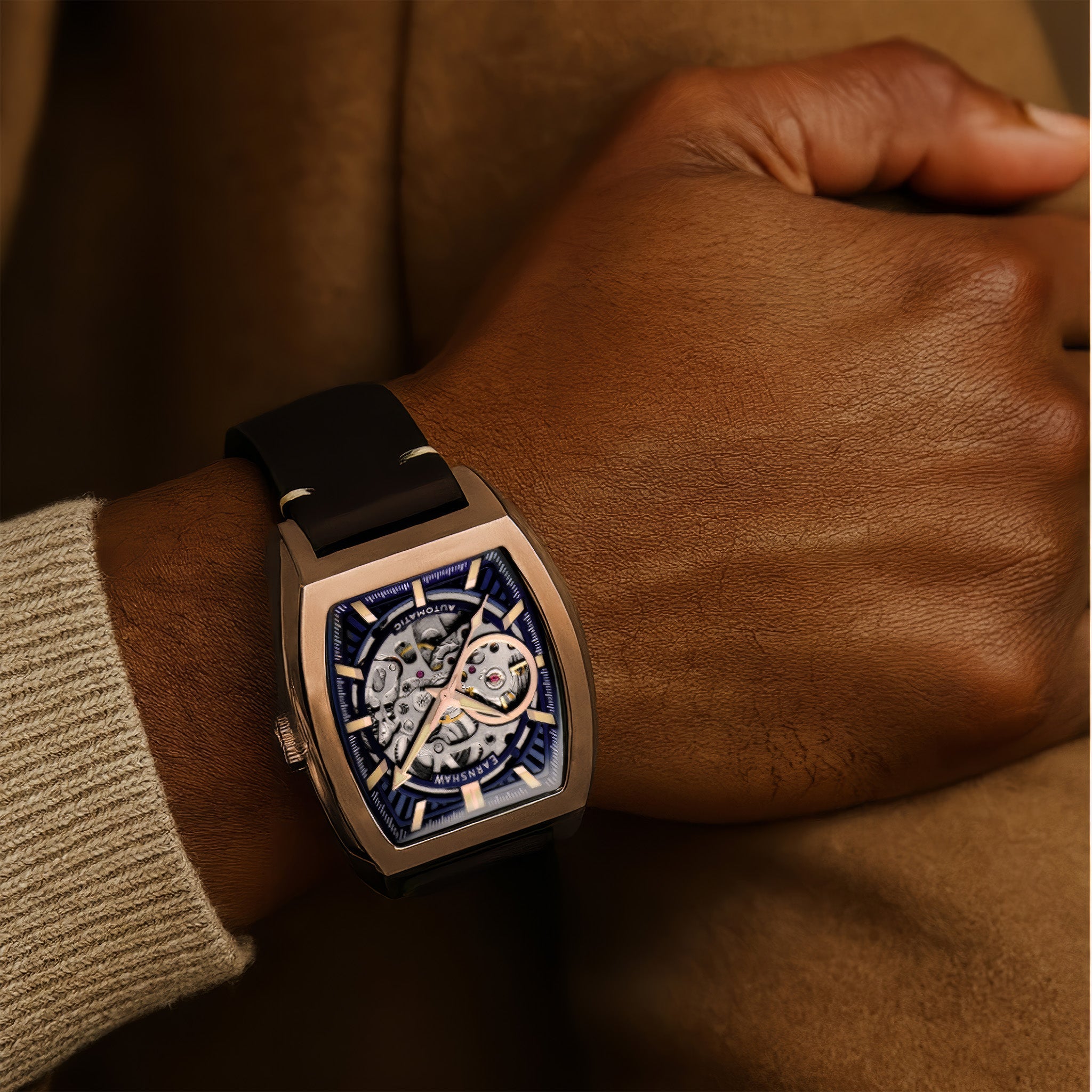 Heritage Wellington Skeleton Automatic | Rosewater Blue