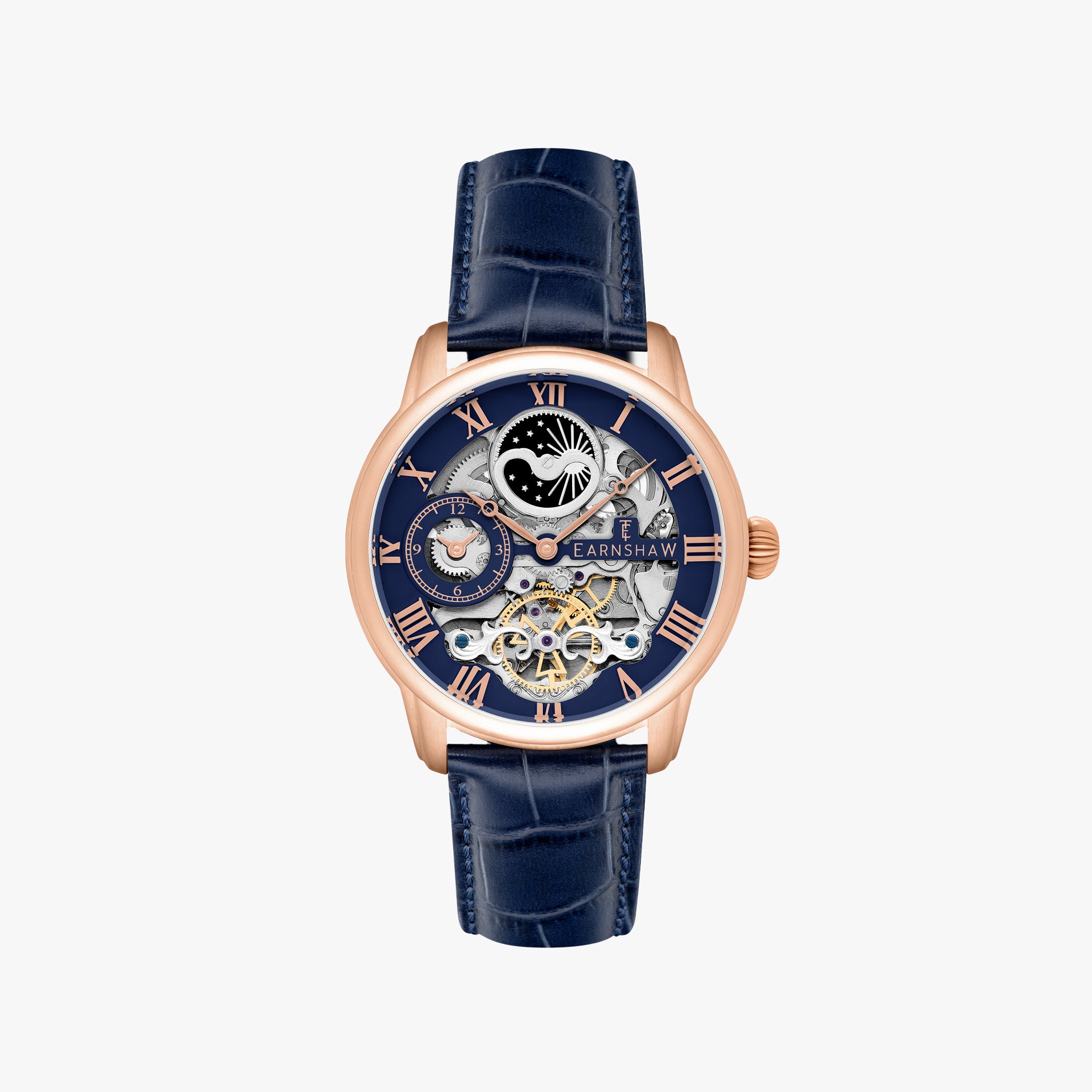 Longitude Automatic Skeleton | 44 mm | Blue Rose Gold