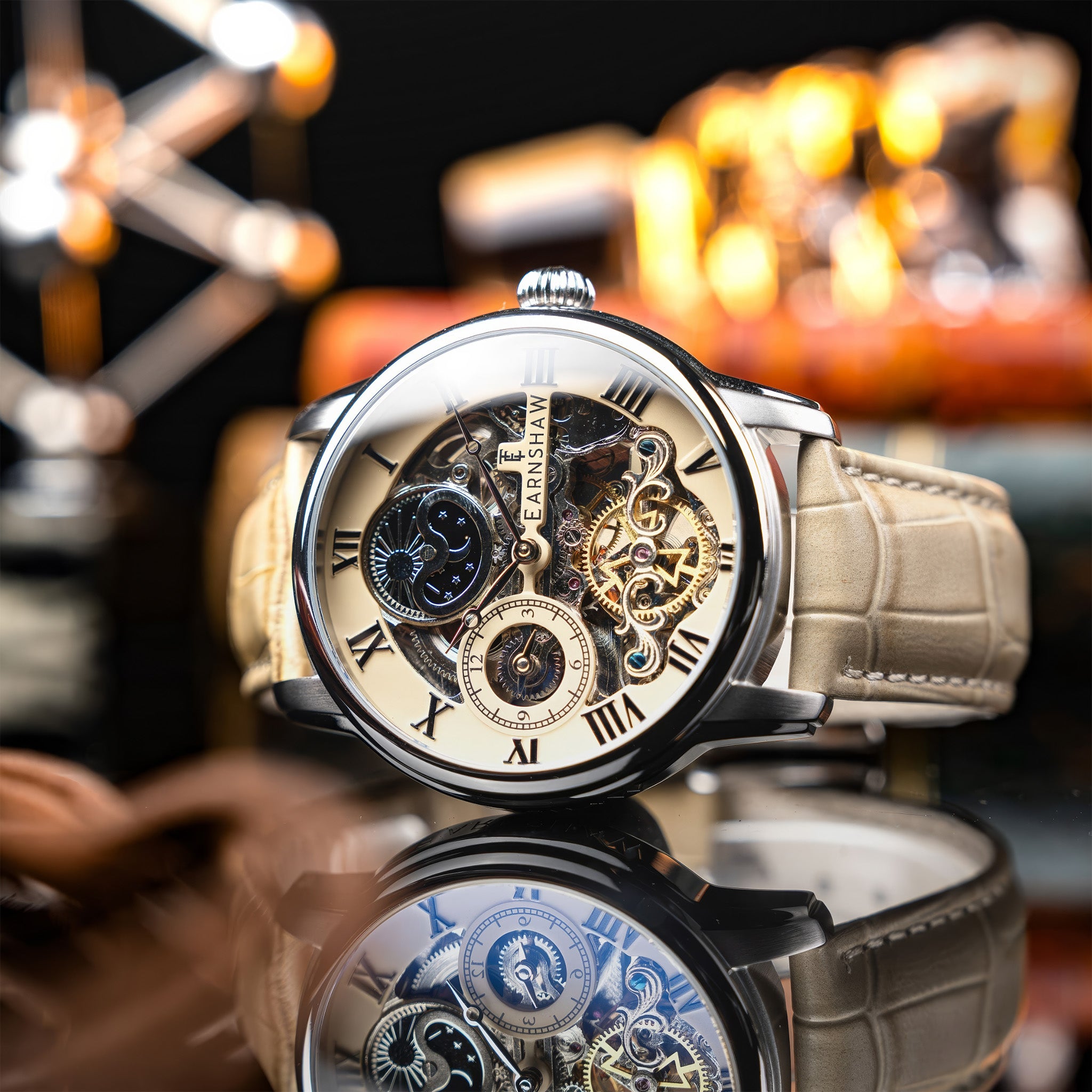 Longitude Automatic Skeleton | 44 mm | Chicory Brown