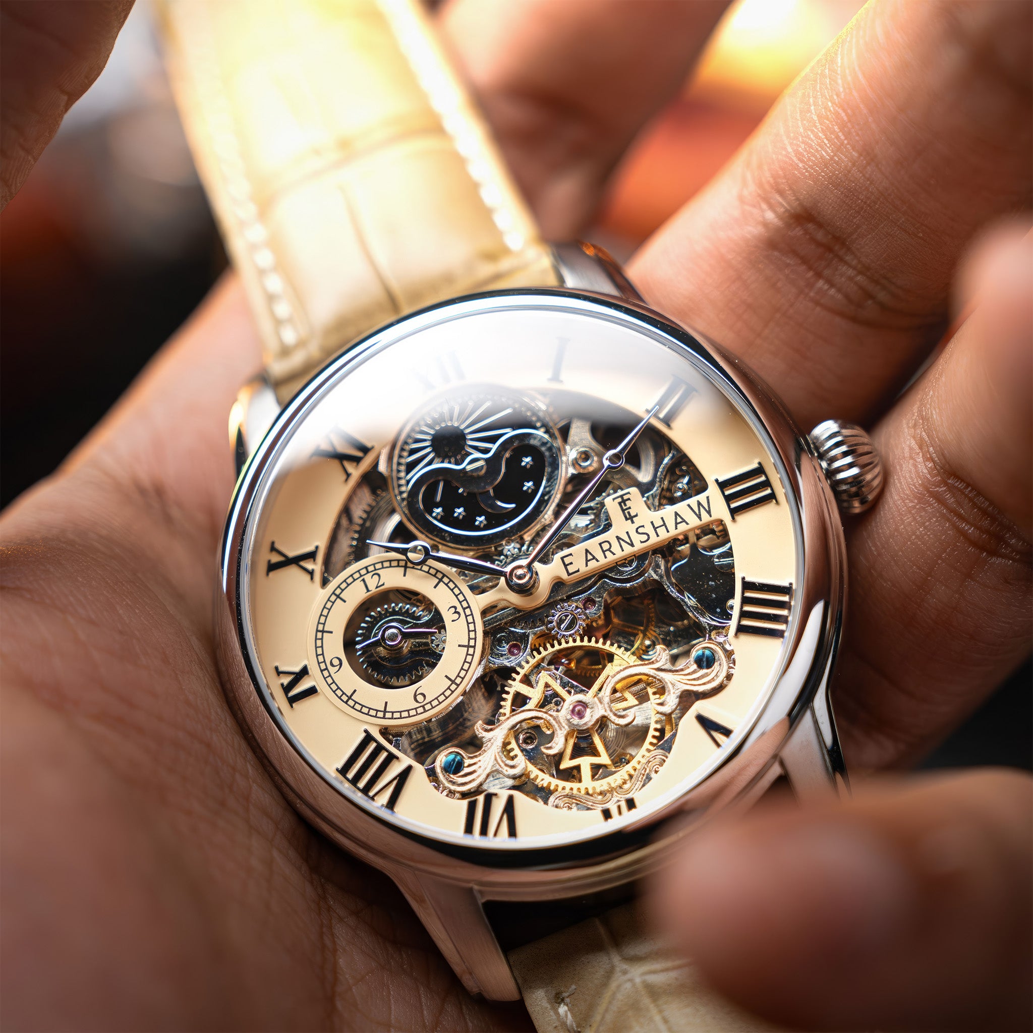 Longitude Automatic Skeleton | 44 mm | Chicory Brown