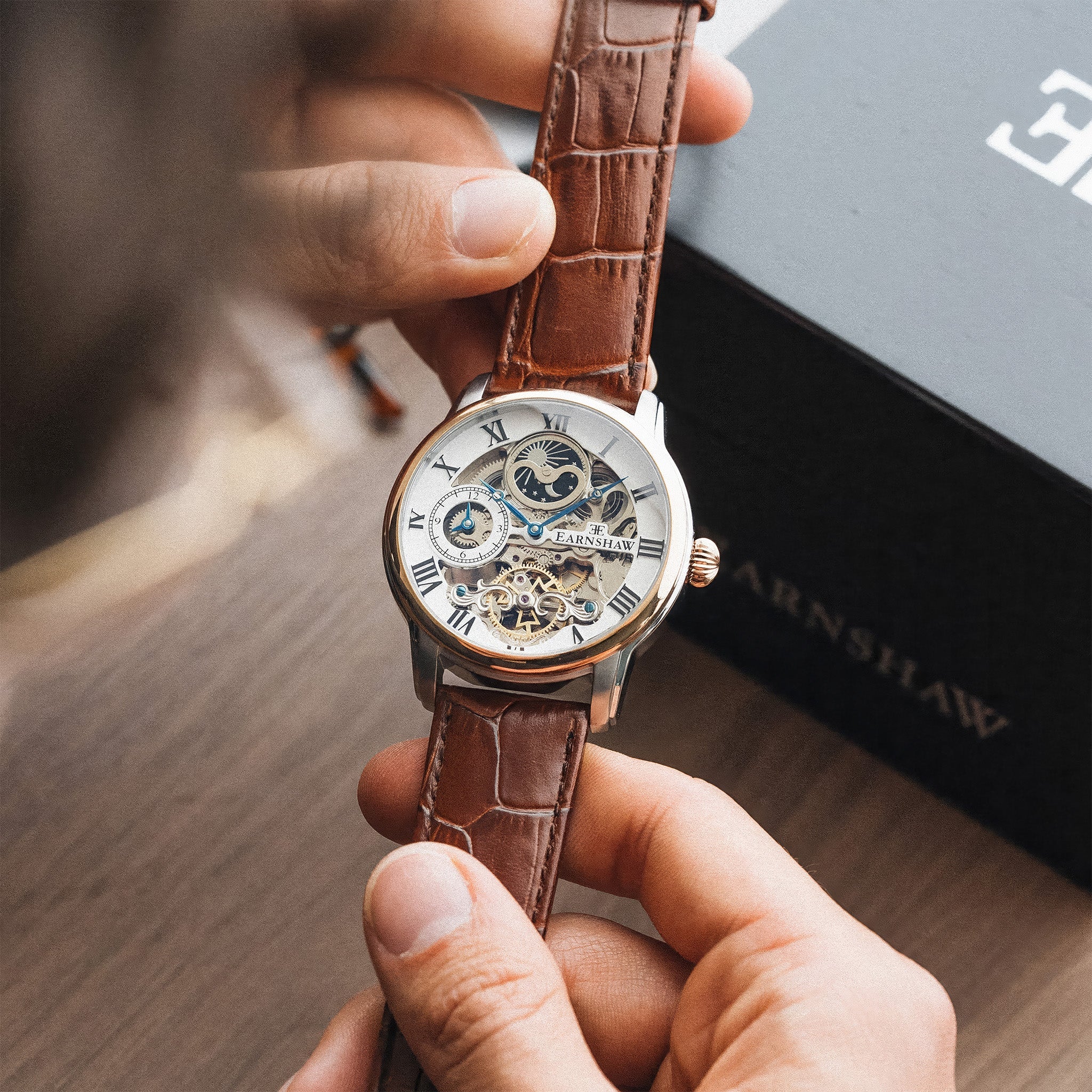 Longitude Automatic Skeleton | 44 mm | Fine Brown