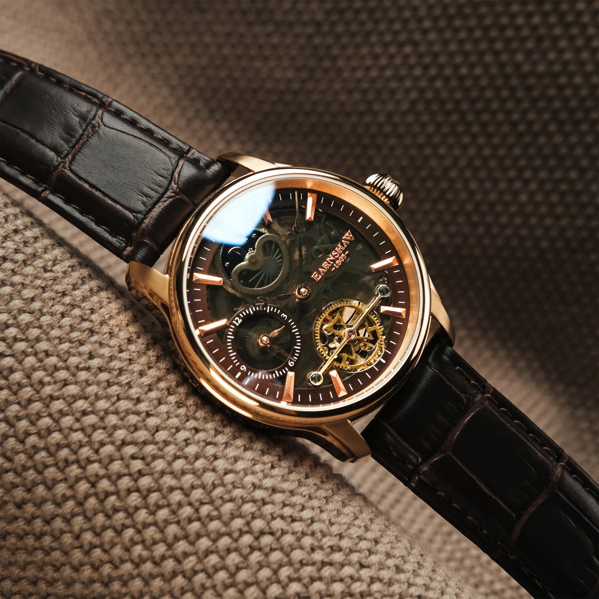 Longitude Shadow Automatic | 42 mm | Cherry Brown