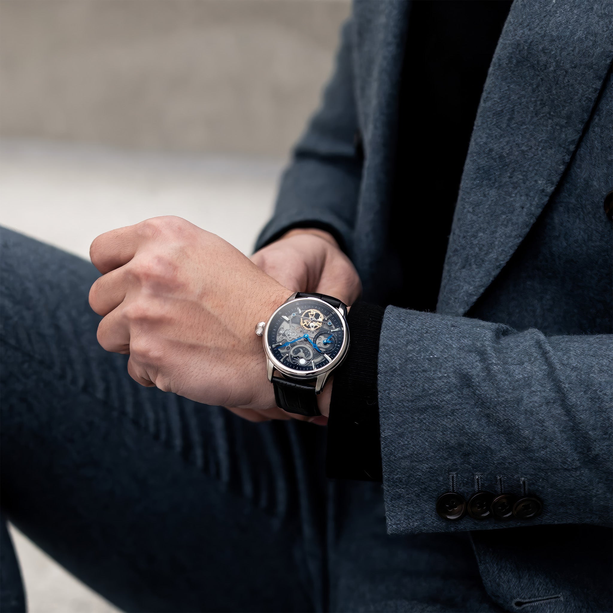 Longitude Shadow Automatic | Clear Black