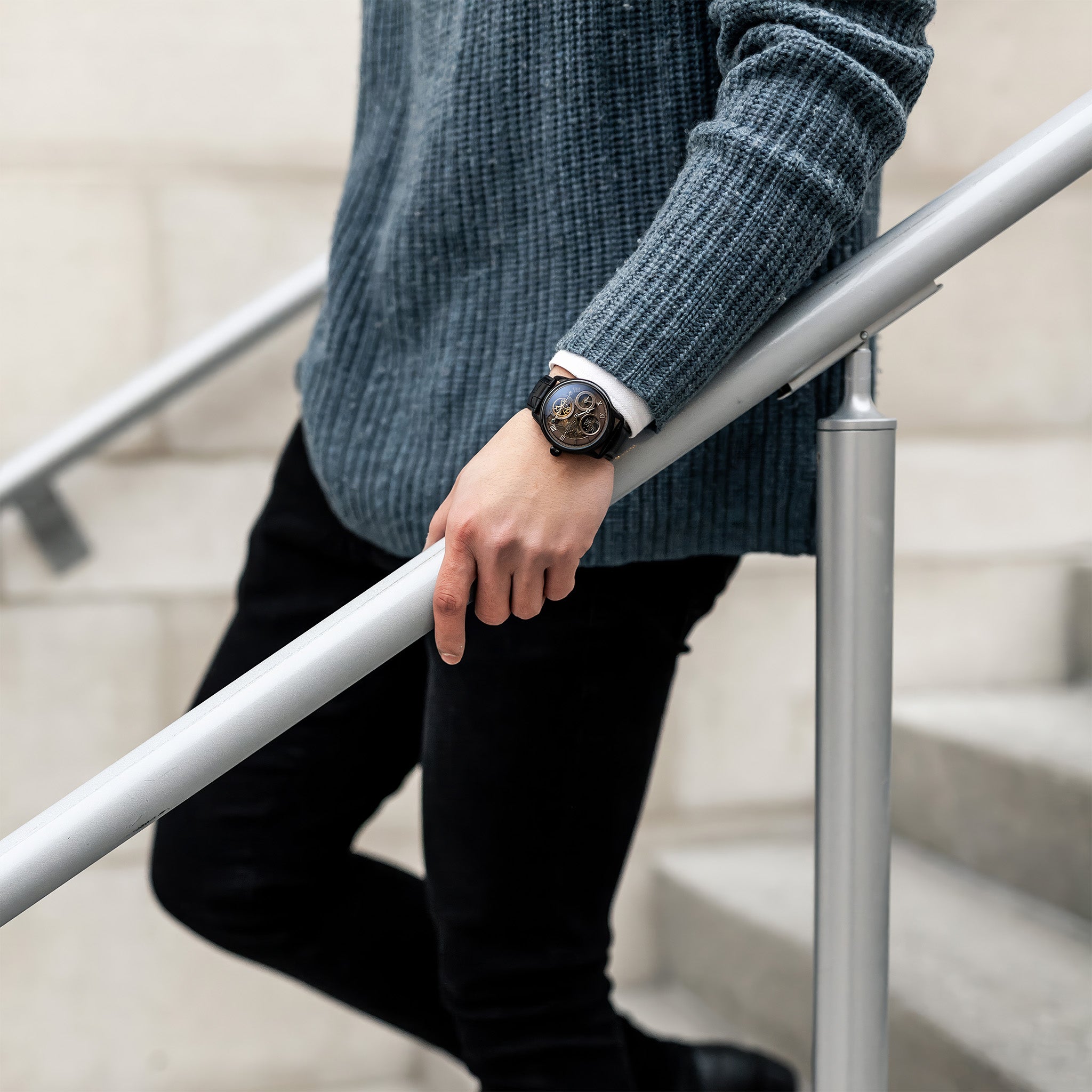 Longitude Shadow Automatic | 42 mm | Stealth Black