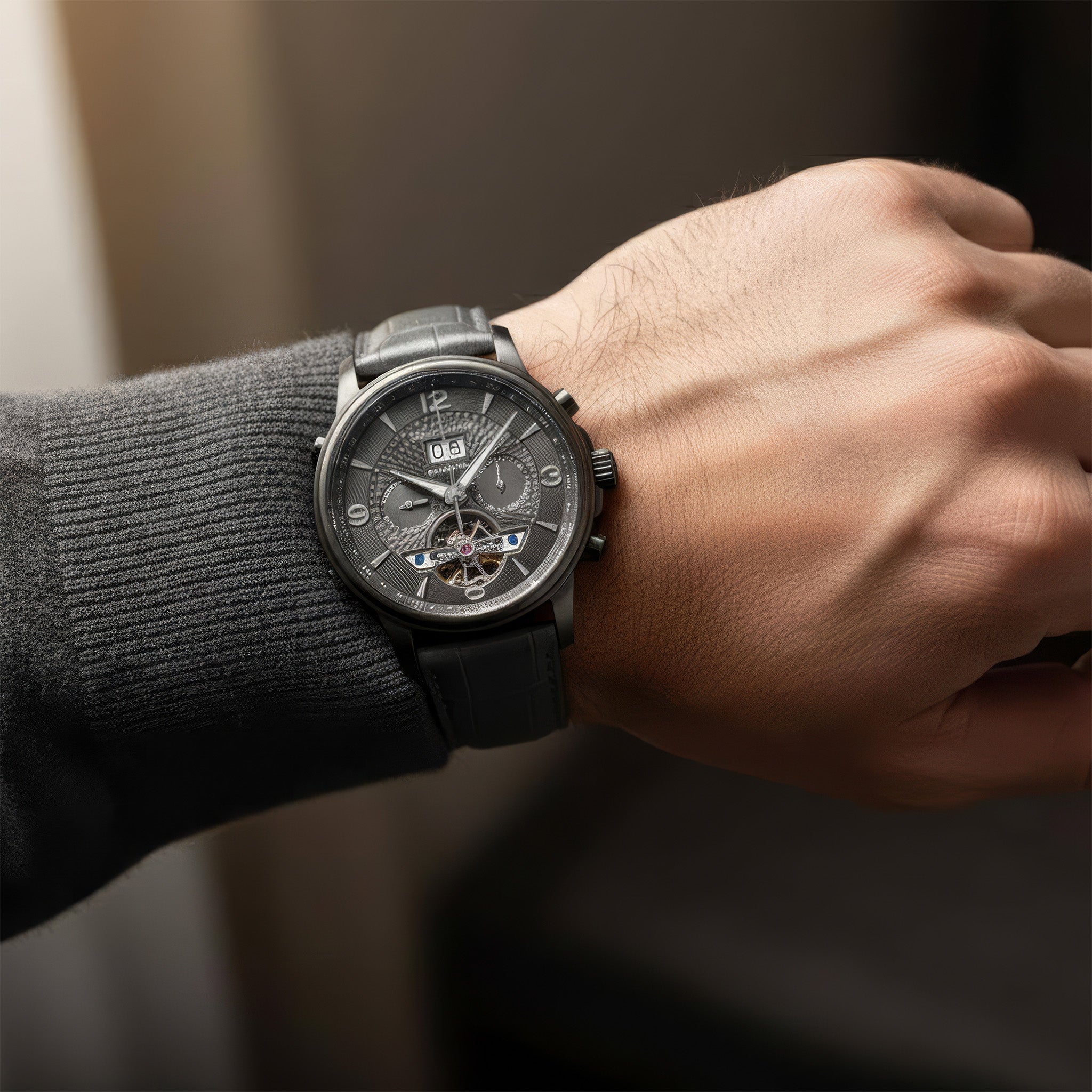 Marylebone Grand Date Calendar Open Heart Automatic | 42 mm | Grey